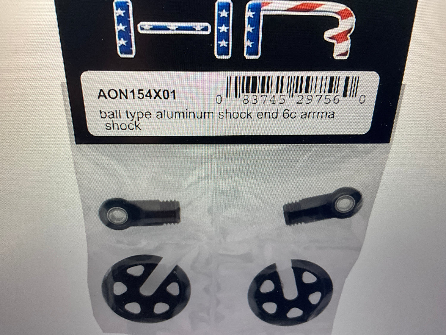 Hot Racing Arrma 6S Locking Aluminum Shock End (Black)