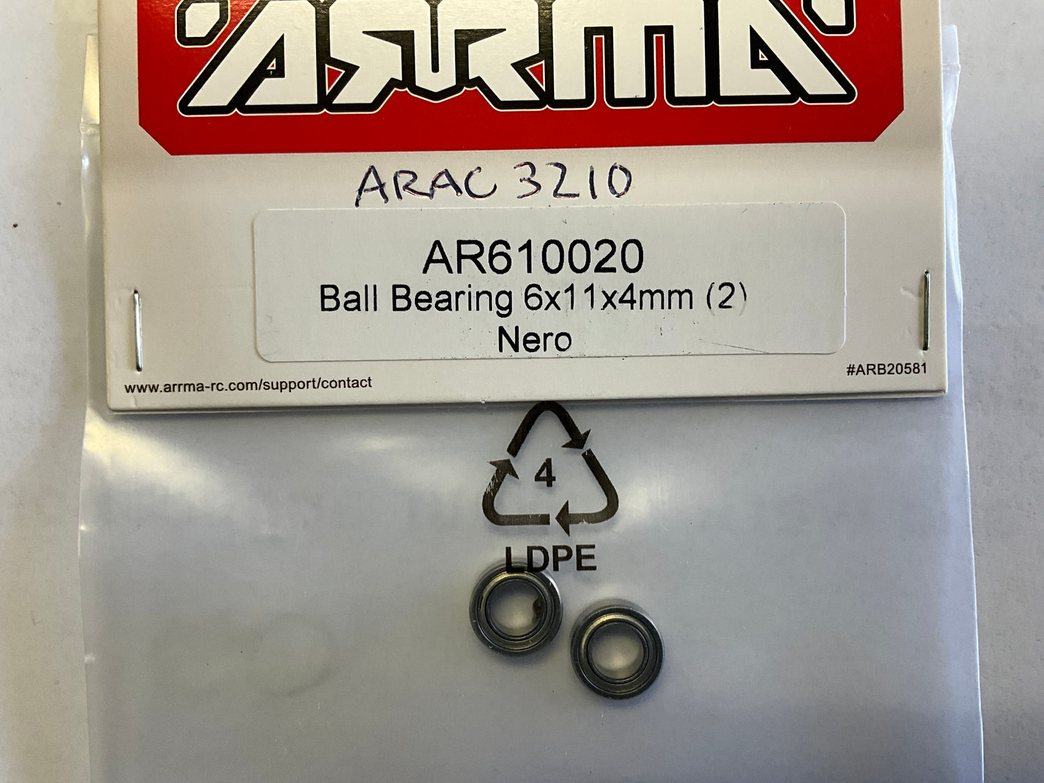 ARRMA Ball Bearing 6x11x4mm (2) 11x6x4