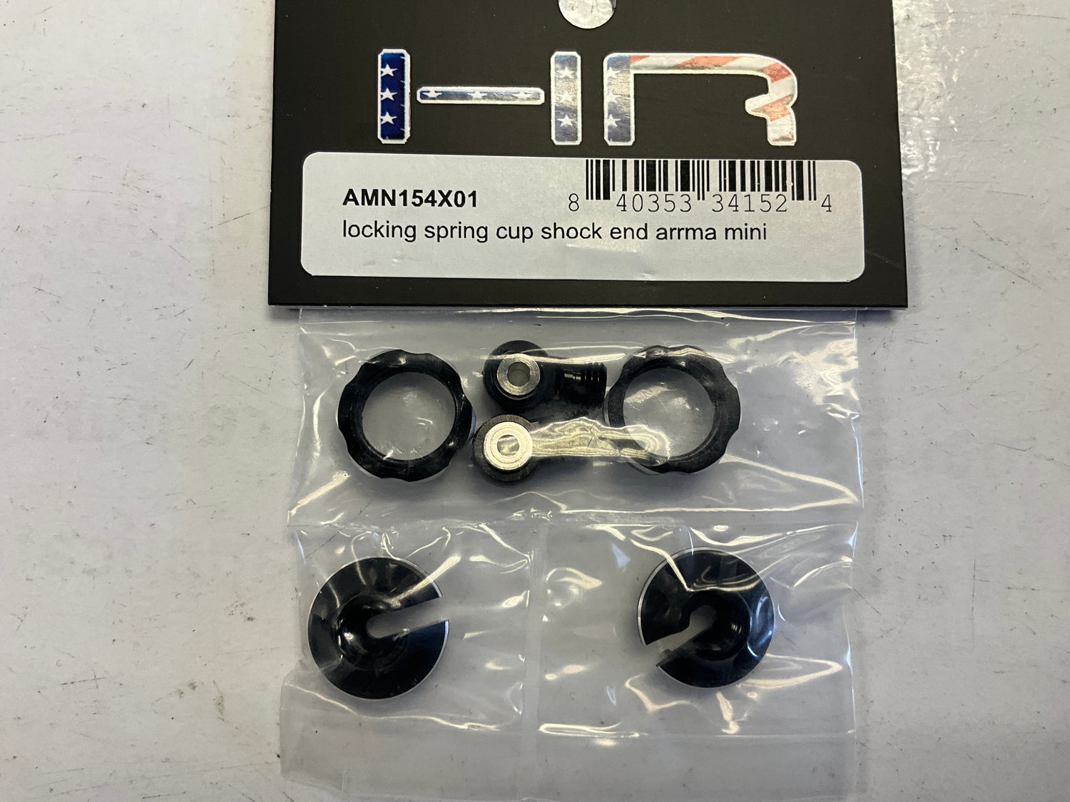 Hot Racing Aluminum Locking Spring Cups &amp; Shock Ends, 1/16 ARRMA MINI KRATON (2)