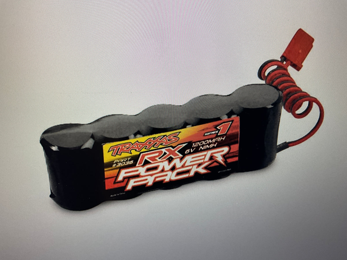 1200 mAh 6 Volt 5-Cell NiMH Receiver Battery