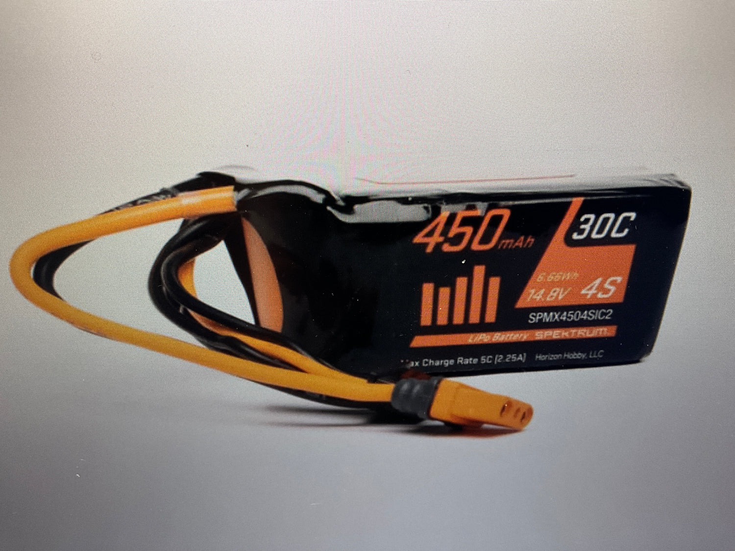 SPEKTRUM 14.8V 450mAh 4S 30C LiPo Battery: IC2