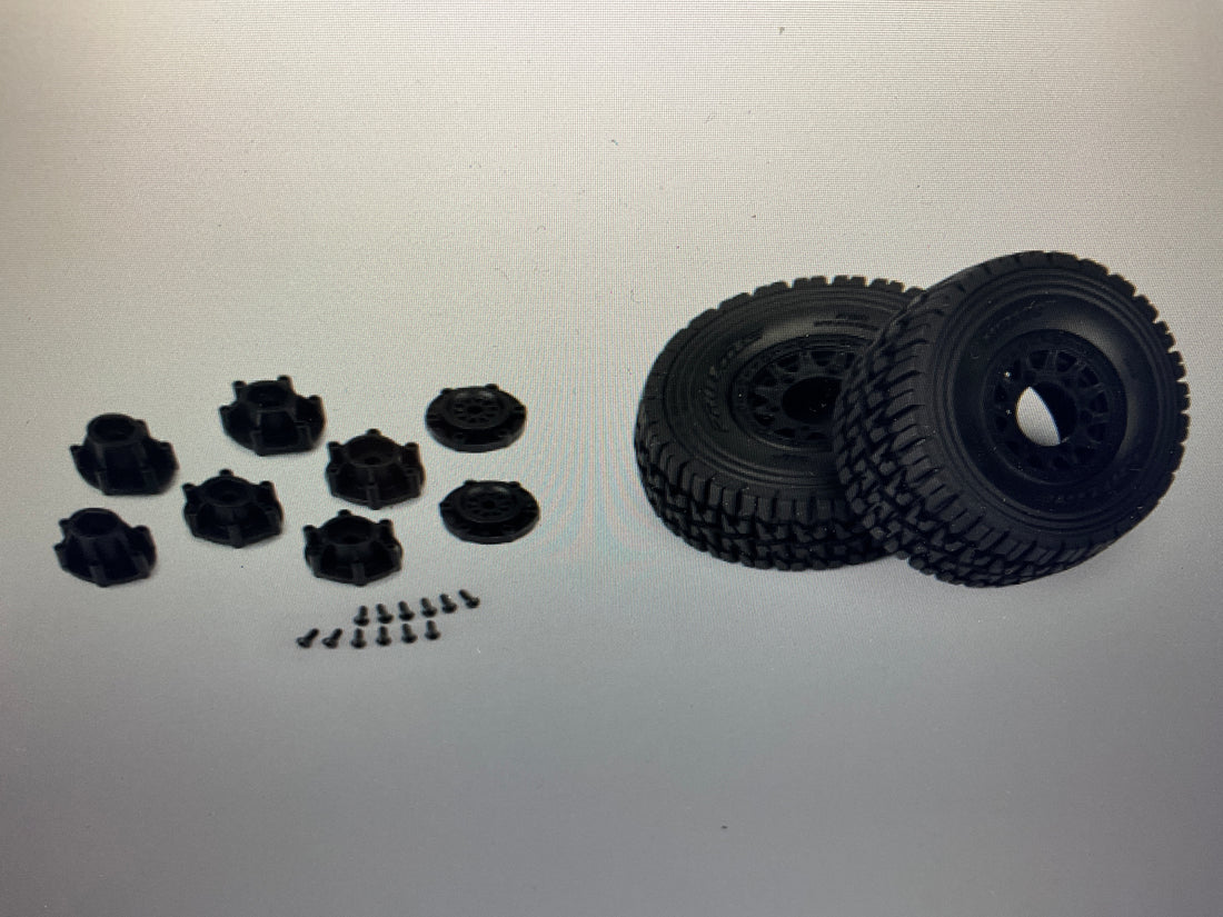 PROLINE 1/10 Mirage TT F/R 2.2&quot;/3.0&quot; 12mm &amp; 14mm Black Raid Wheels (2)