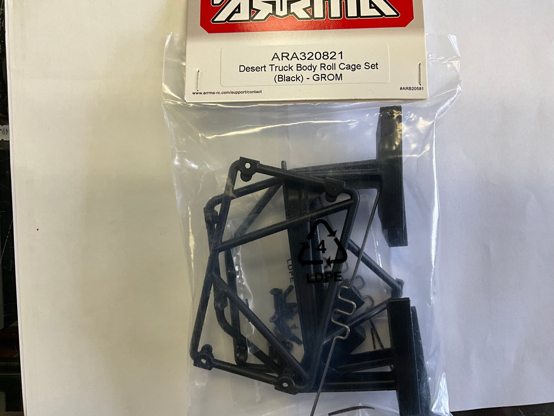 ARRMA Desert Truck Body Roll Cage Set, Black: MOJAVE GROM