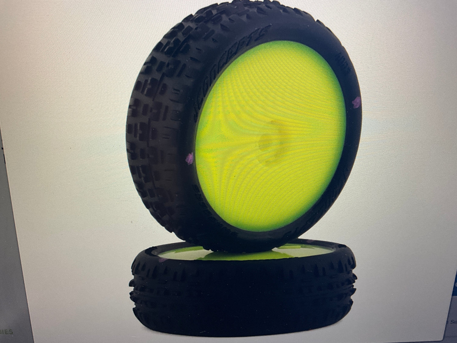 JConcepts Mini-B Swagger Pre-Mounted Front Tires (Yellow) (2) (Pink)