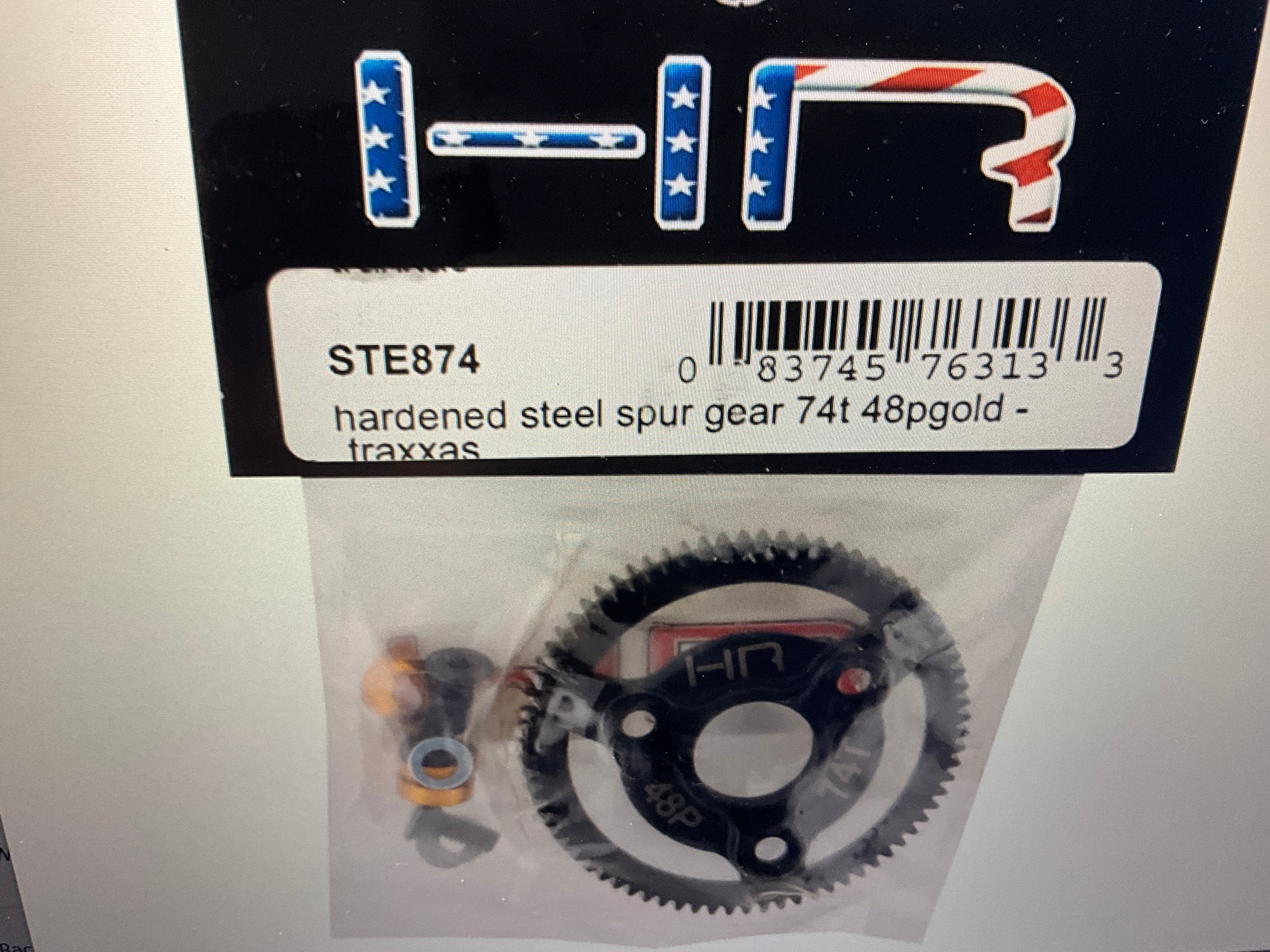 Hot Racing 48P Hardened Steel Spur Gear for Traxxas 2WD (74T)