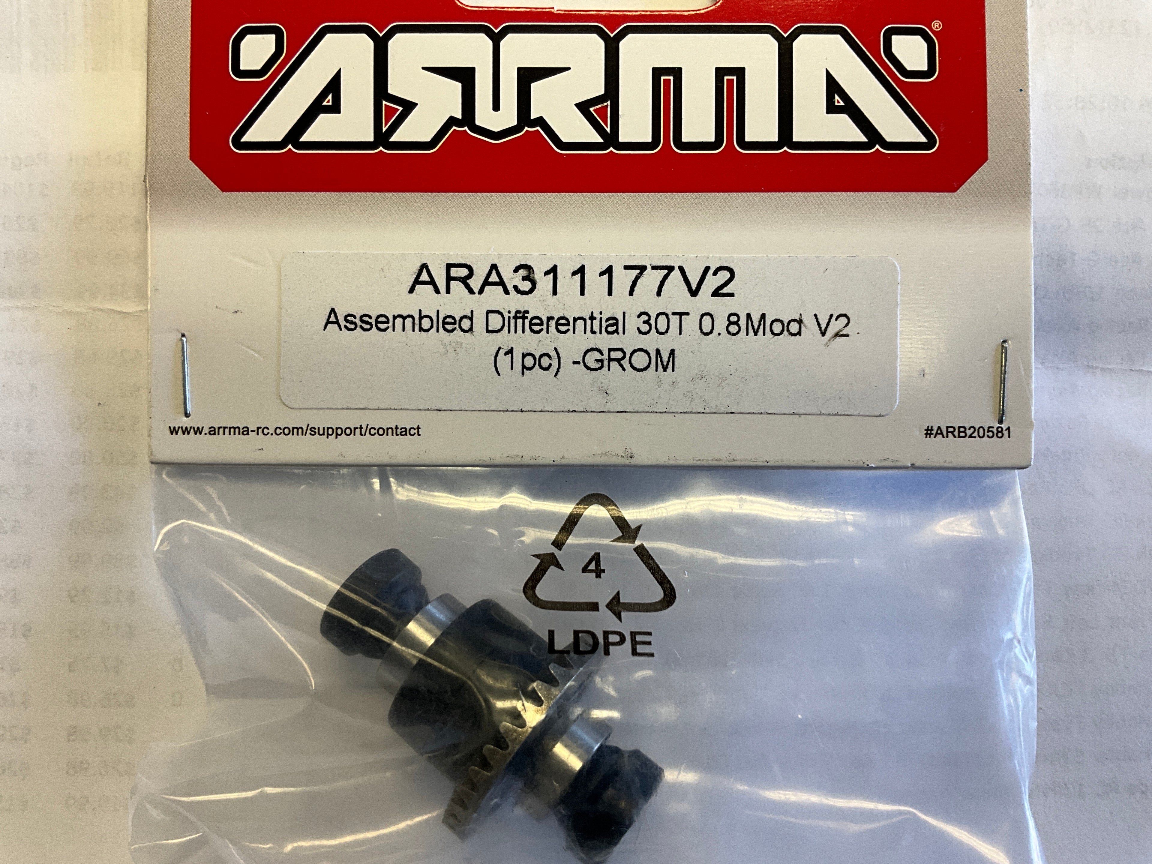 ARRMA Assembled Differential 30T 0.8Mod V2 (1): GROM