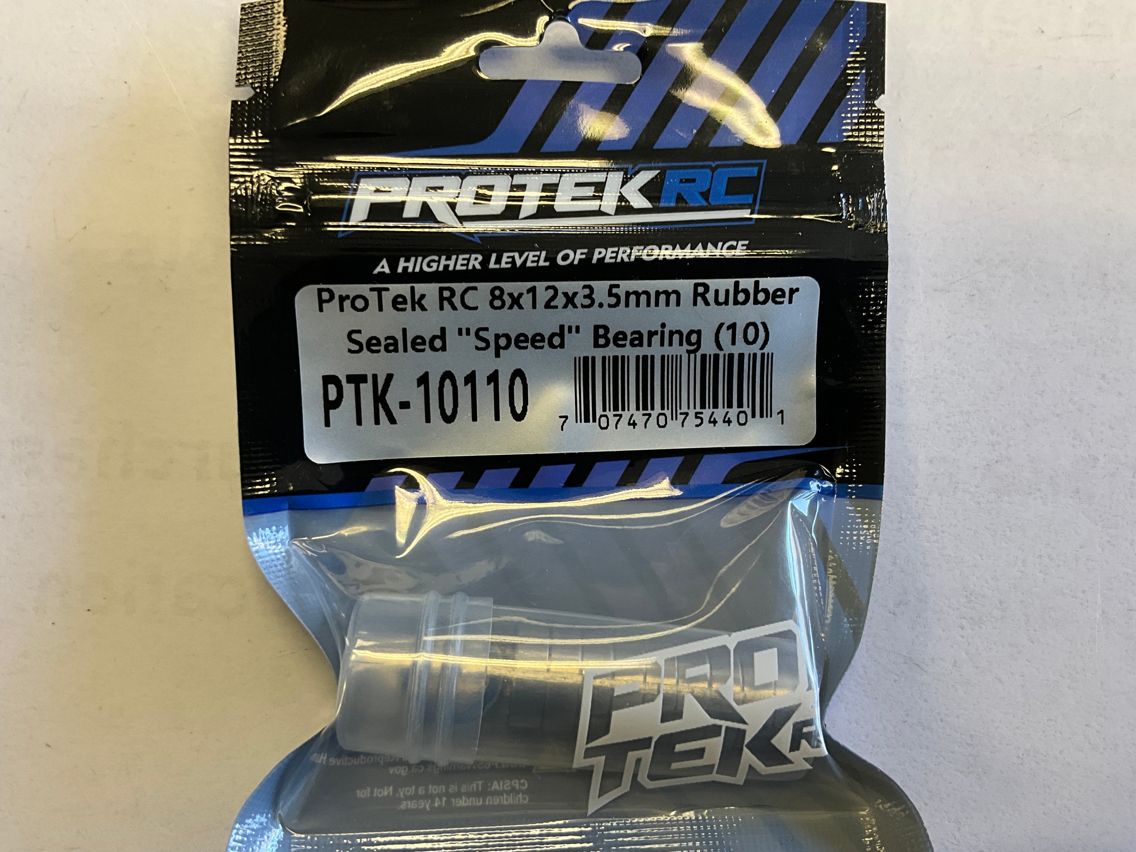 ProTek RC 8x12x3.5mm Rubber Sealed &quot;Speed&quot; Bearing (10)