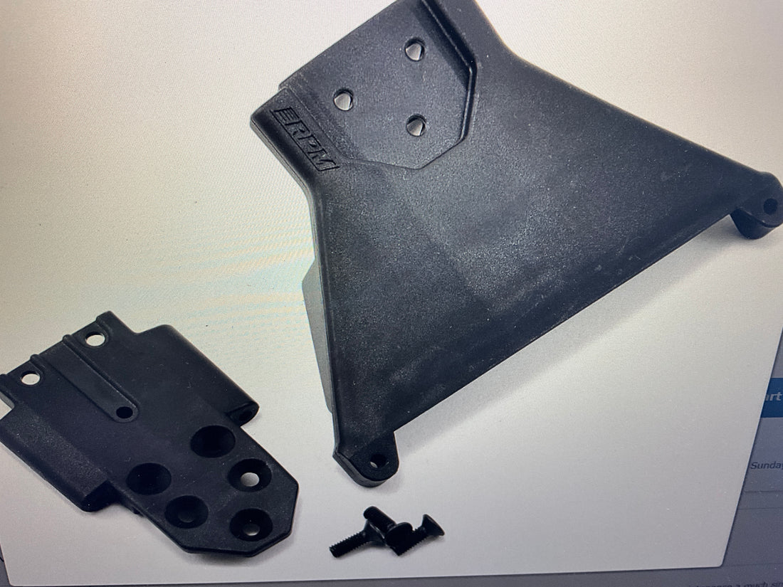 RPM Front Bulkhead for Traxxas Slash LCG 4x4 (Black)