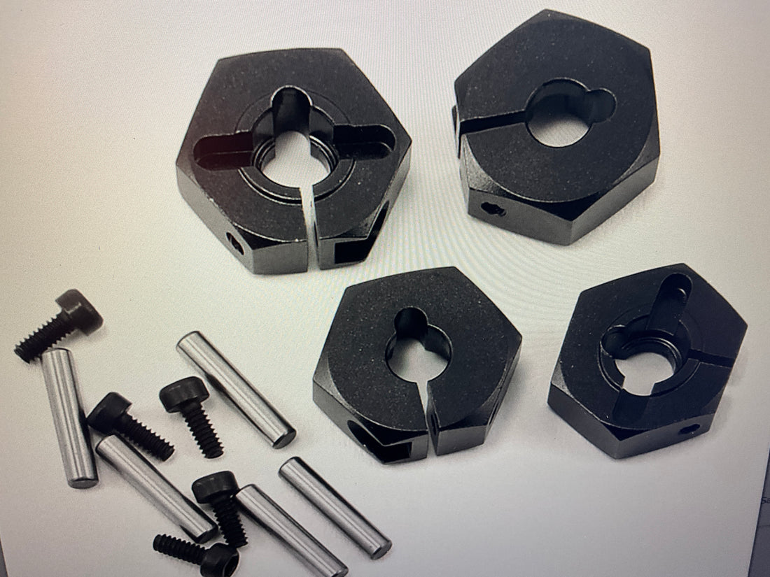 MST Aluminum Wheel Hexes (Black) (4) (6mm)