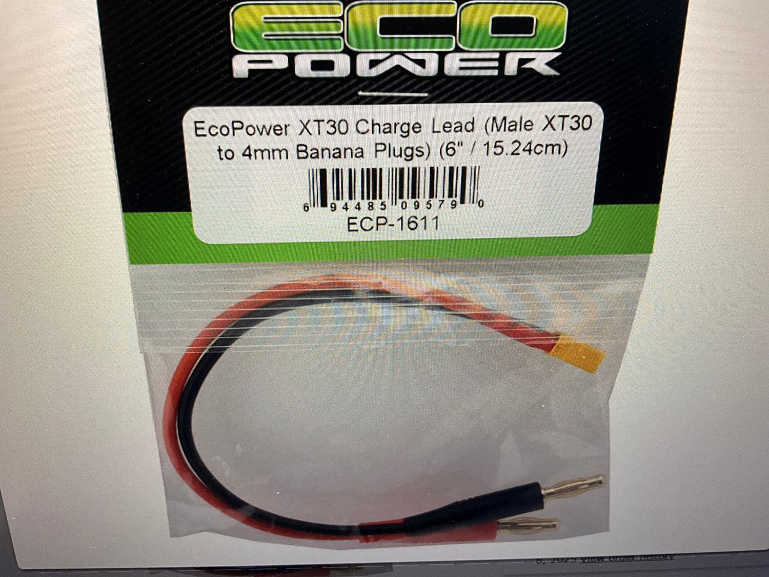 EcoPower Heavy Duty XT30 Ultra Plug Charge Lead (Male XT30 to 4mm Banana)