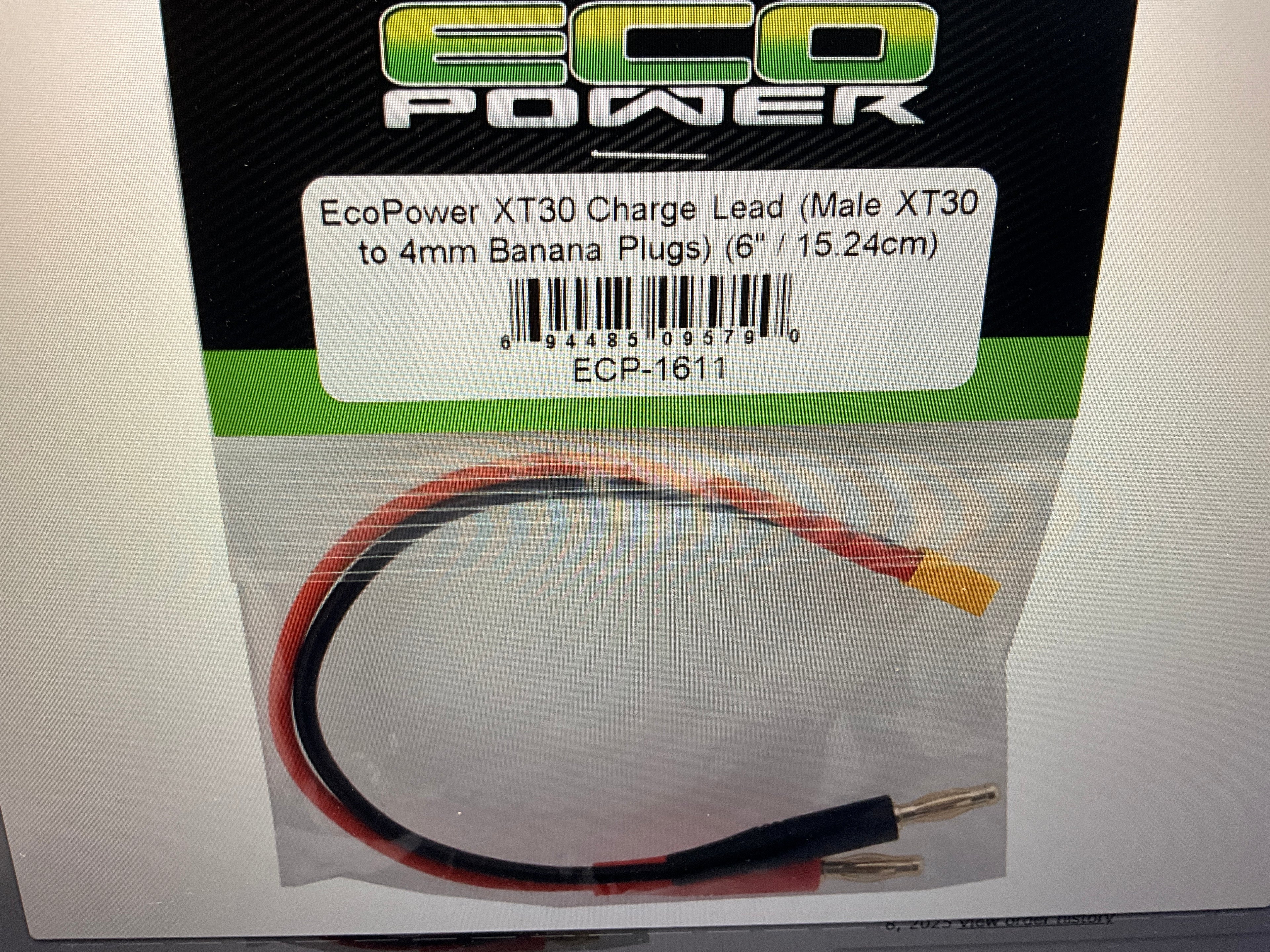EcoPower Heavy Duty XT30 Ultra Plug Charge Lead (Male XT30 to 4mm Banana)