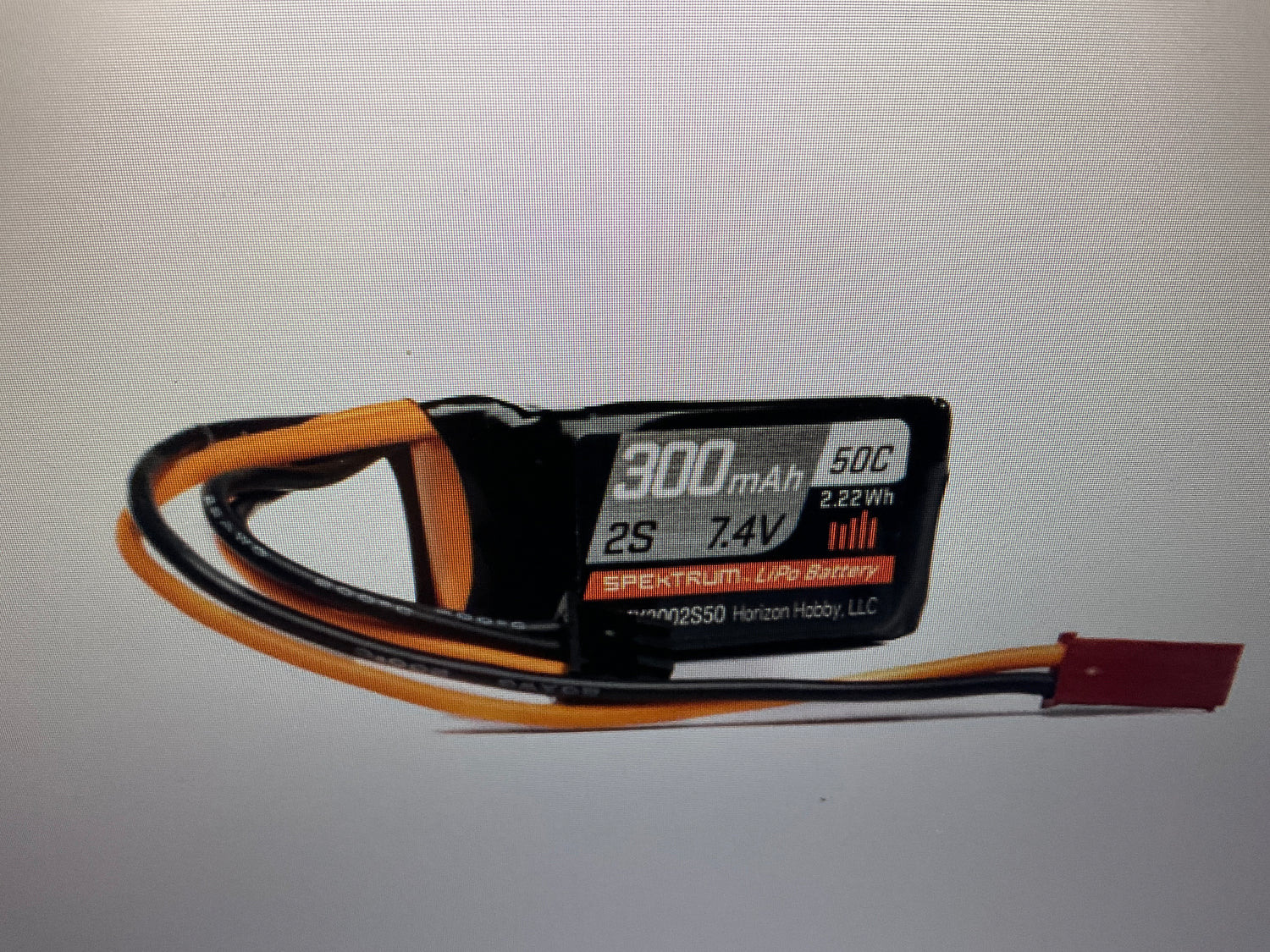 SPEKTRUM 7.4V 300mAh 2S 50C LiPo Battery: JST-RCY