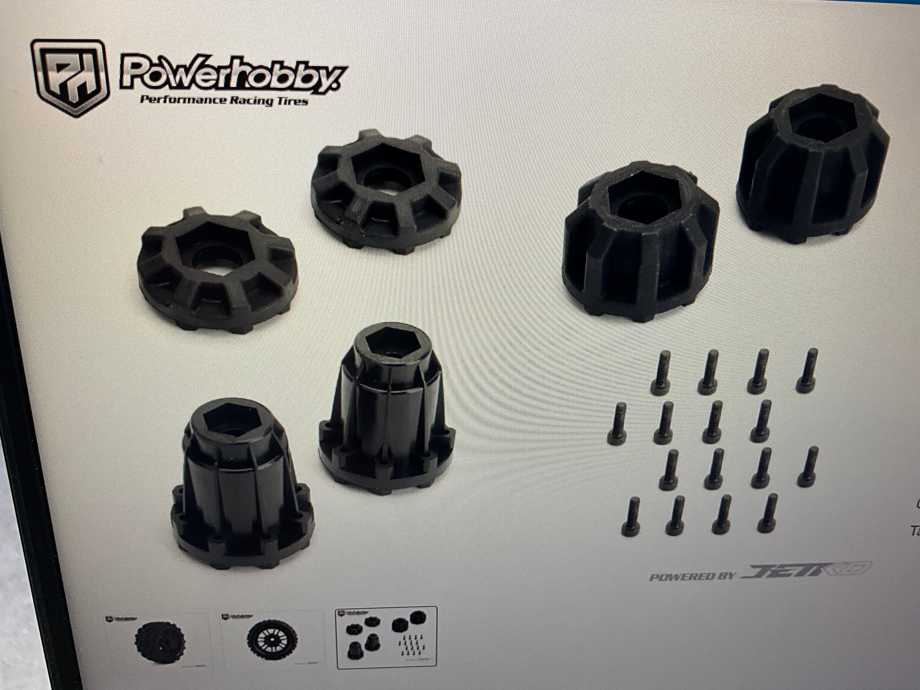 Powerhobby 1/8 SMT 4.0 Wasteland Belted Mounted Tires (2) 17MM