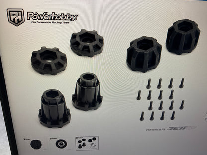 Powerhobby 1/8 SMT 4.0 Wasteland Belted Mounted Tires (2) 17MM