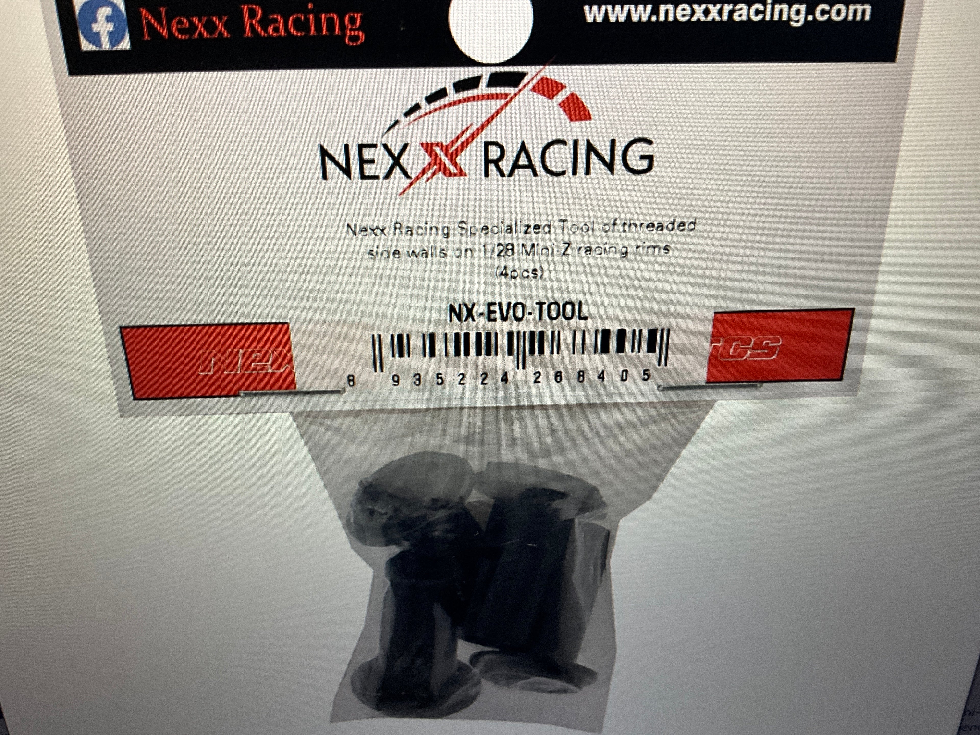 NEXX Racing 1/28 Mini-Z Racing Rims Threaded Side Walls Specialized Tools (4)