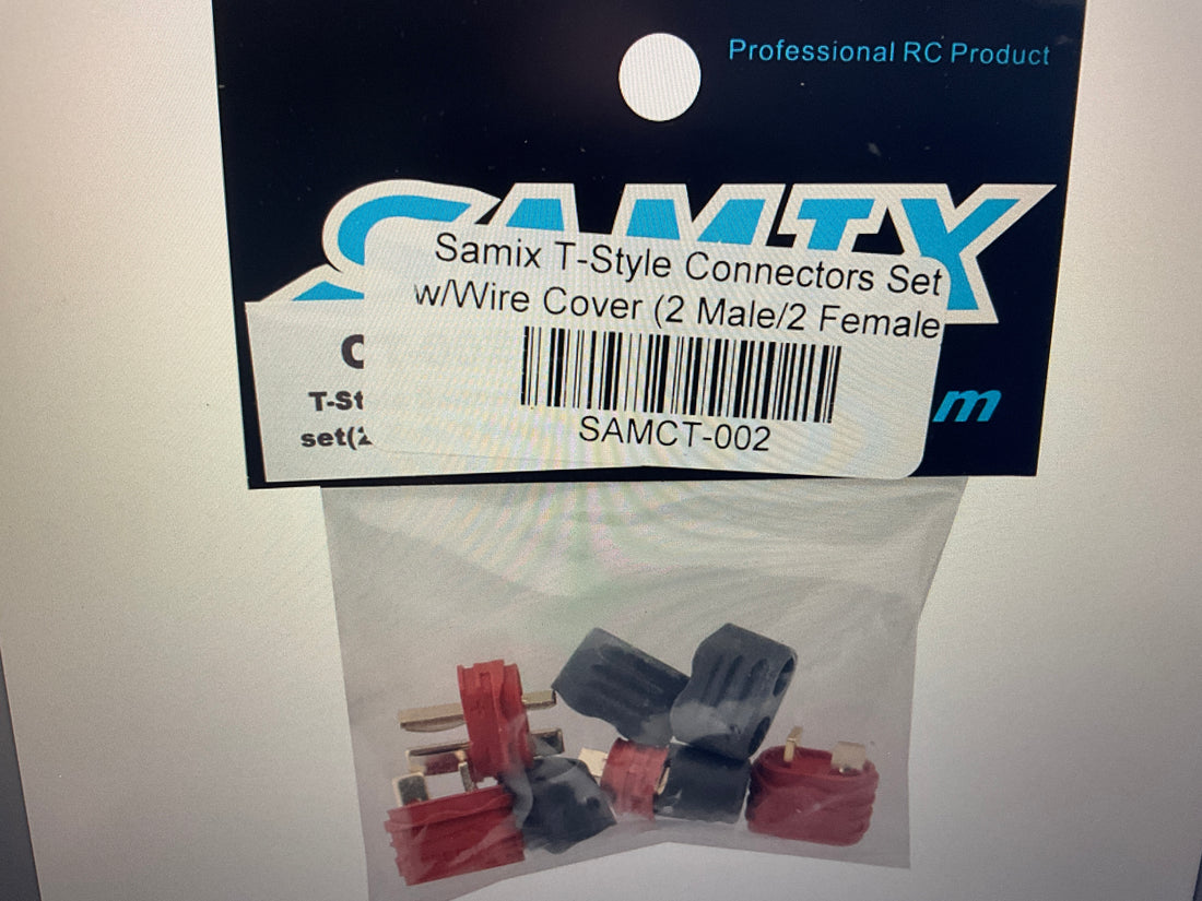 Samix T-Style Connectors Set w/Wire Cover (2 Male/2 Female)