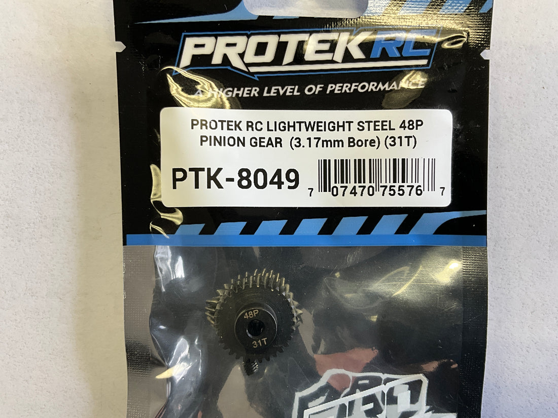 ProTek RC Lightweight Steel 48P Pinion Gear (3.17mm Bore) (31T)