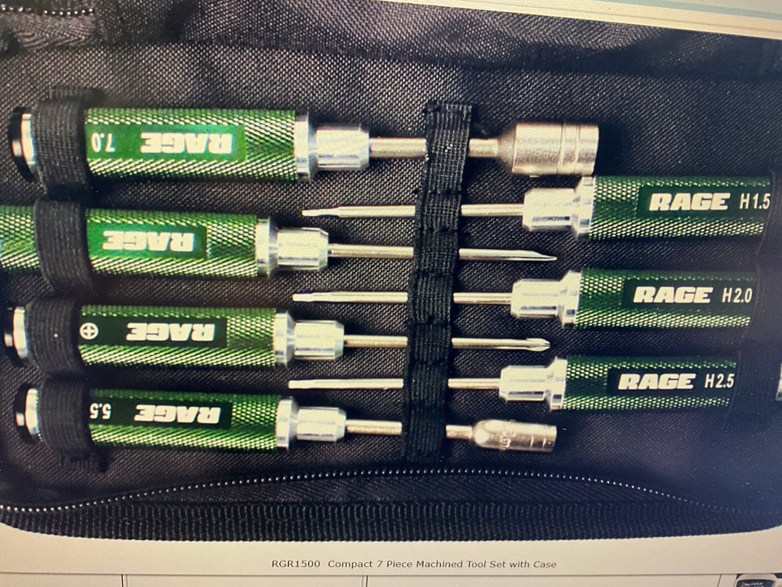 Rage RC Compact 7 Piece Machined Tool Set with Case