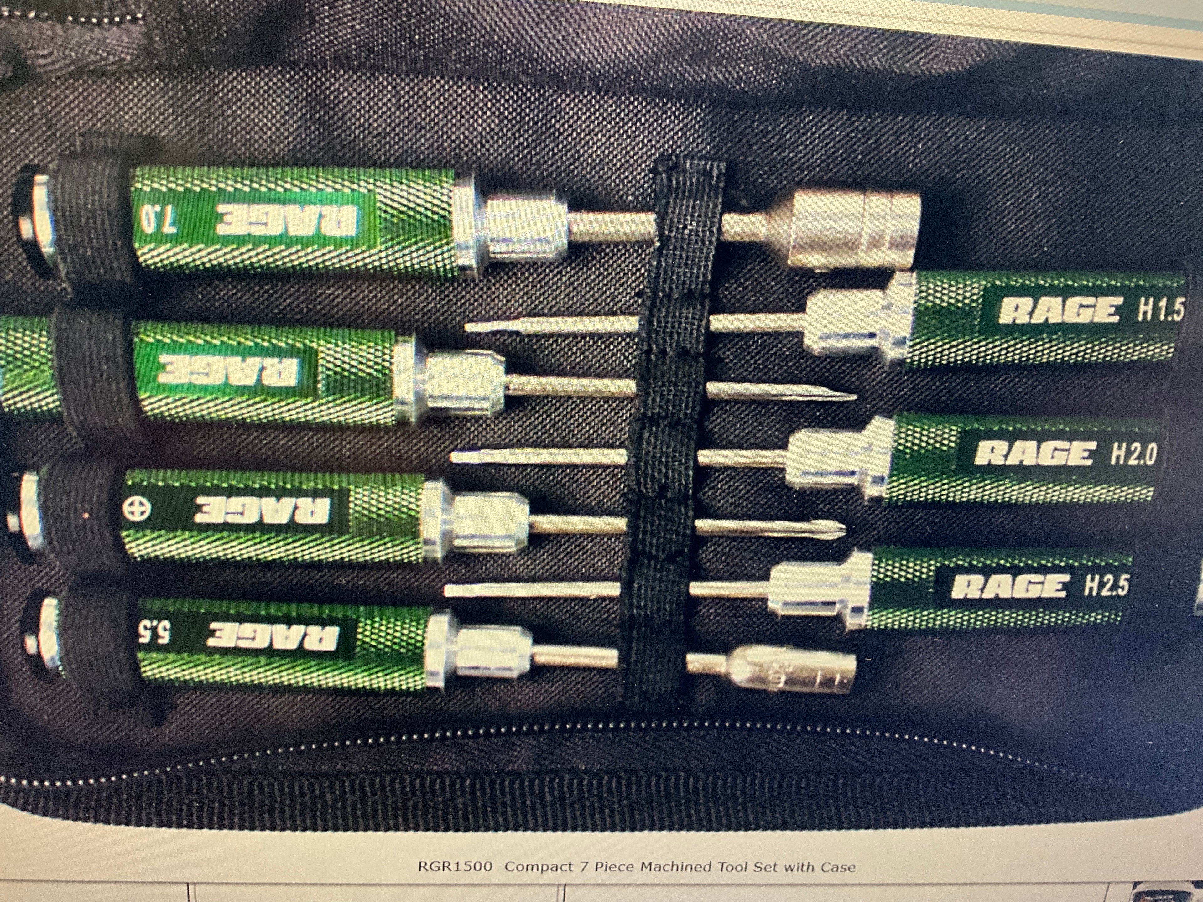 Rage RC Compact 7 Piece Machined Tool Set with Case