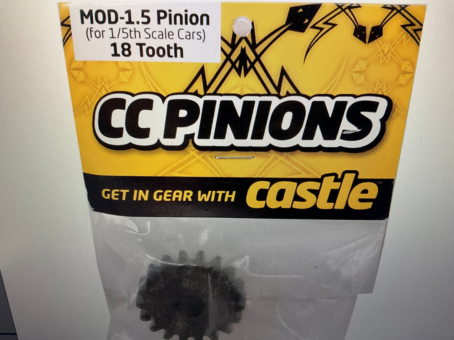Castle Creations Mod 1.5 Pinion Gear w/8mm Bore (18T)