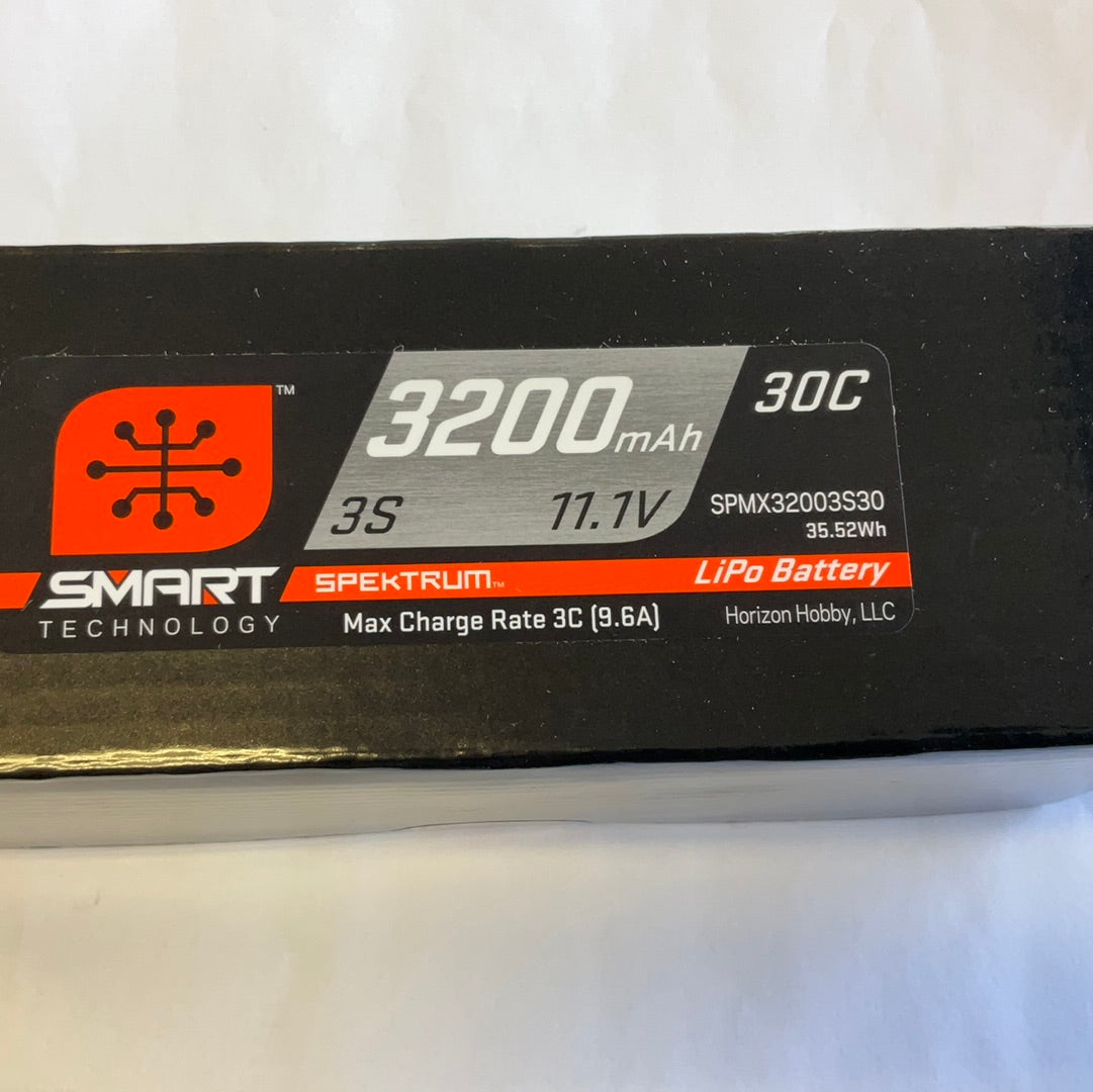 SPEKTRUM 11.1V 3200mAh 3S 30C Smart LiPo Battery: IC3