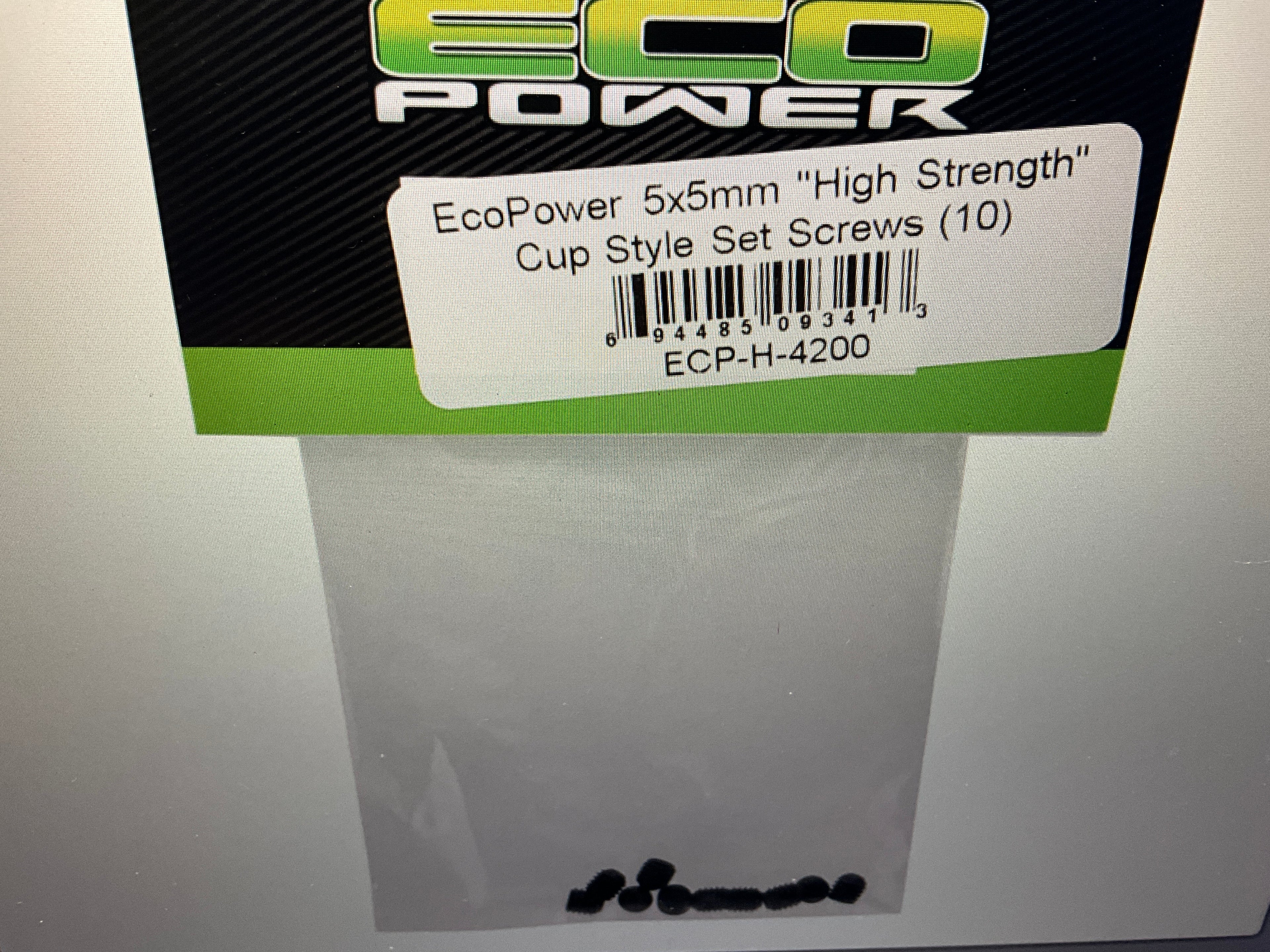 EcoPower 5mm "High Strength" Steel Cup Style Set Screws (10) (5x5mm)
