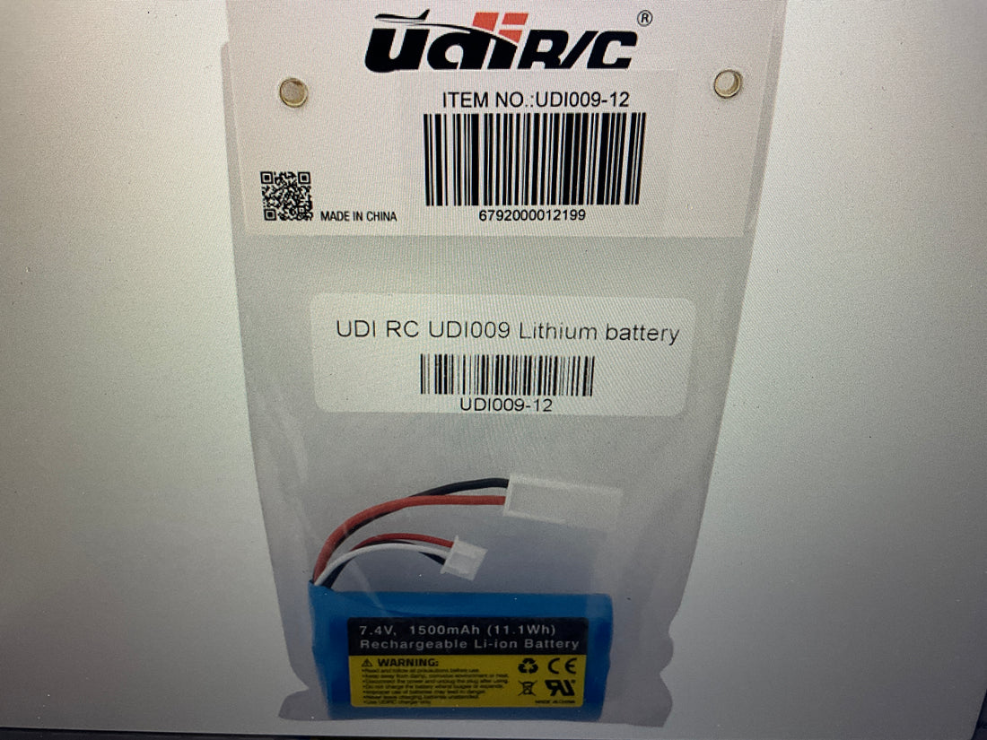 UDI RC 2S LiPo Battery (7.4V/1500mAh) w/Mini Tamiya Connector
