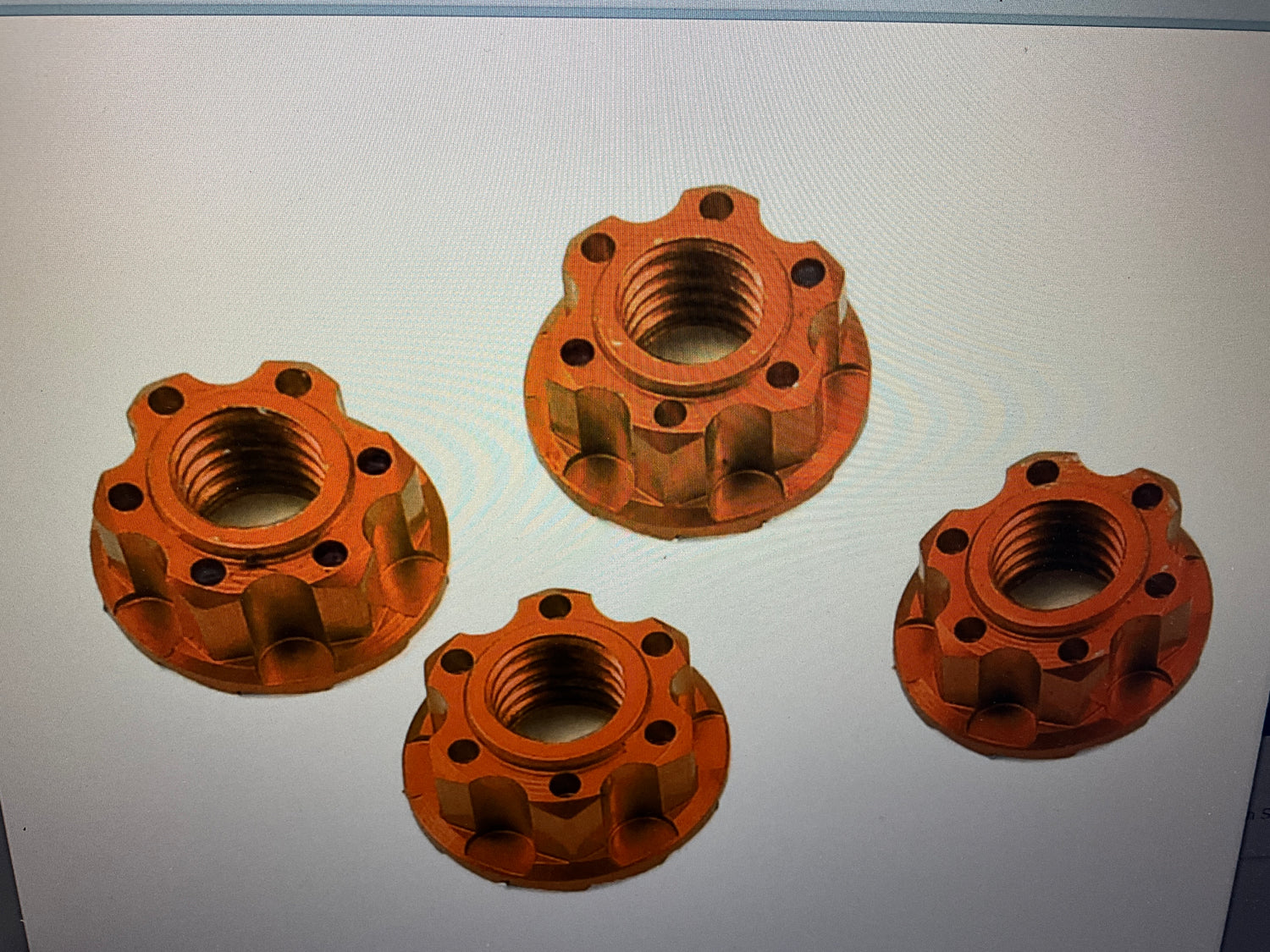 Yeah Racing 4mm Aluminum Serrated Wheel Lock Nut (4) (Orange)