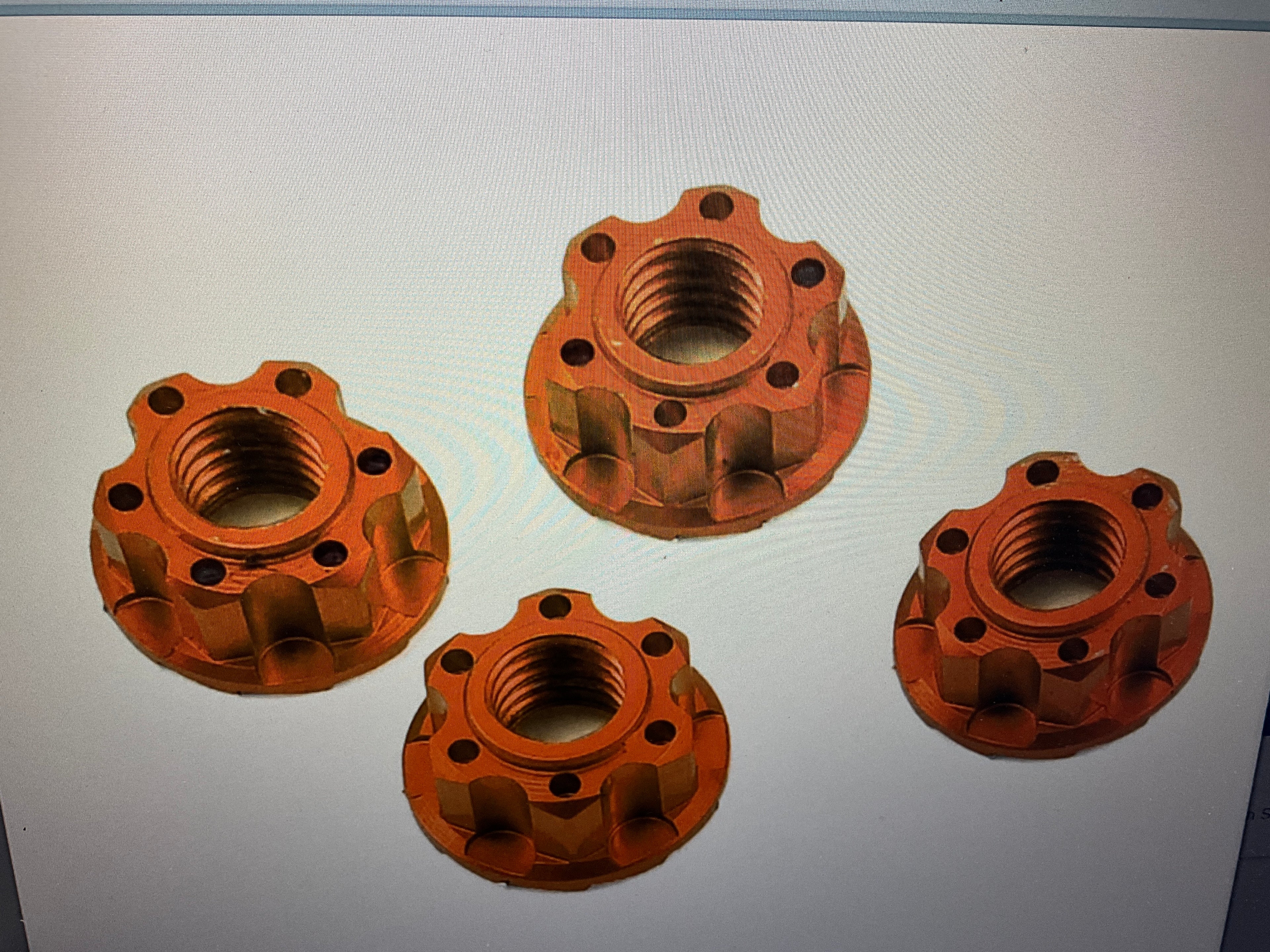 Yeah Racing 4mm Aluminum Serrated Wheel Lock Nut (4) (Orange)