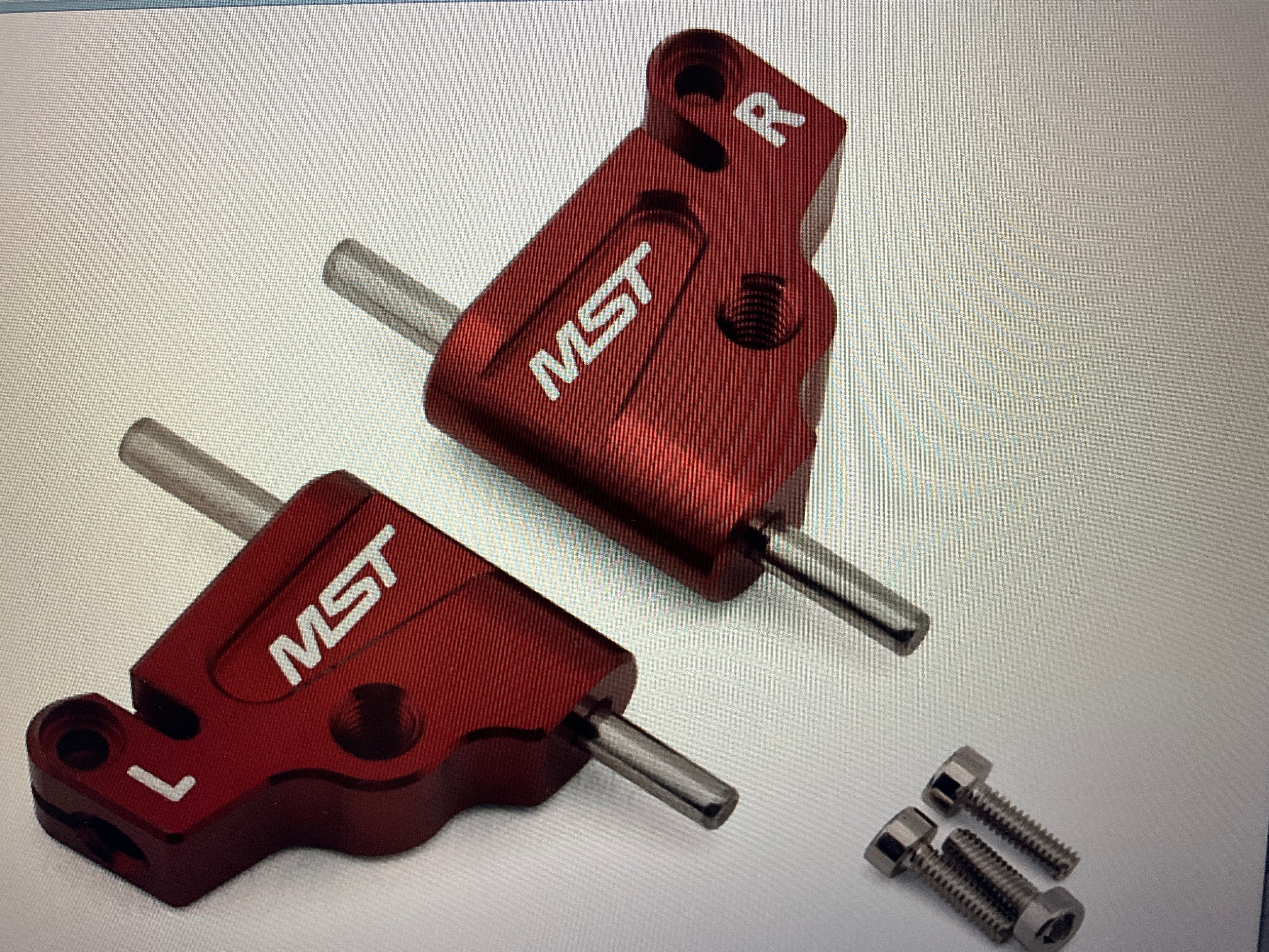 MST RMX-M Aluminum Upper Arm Set (Red) (2)