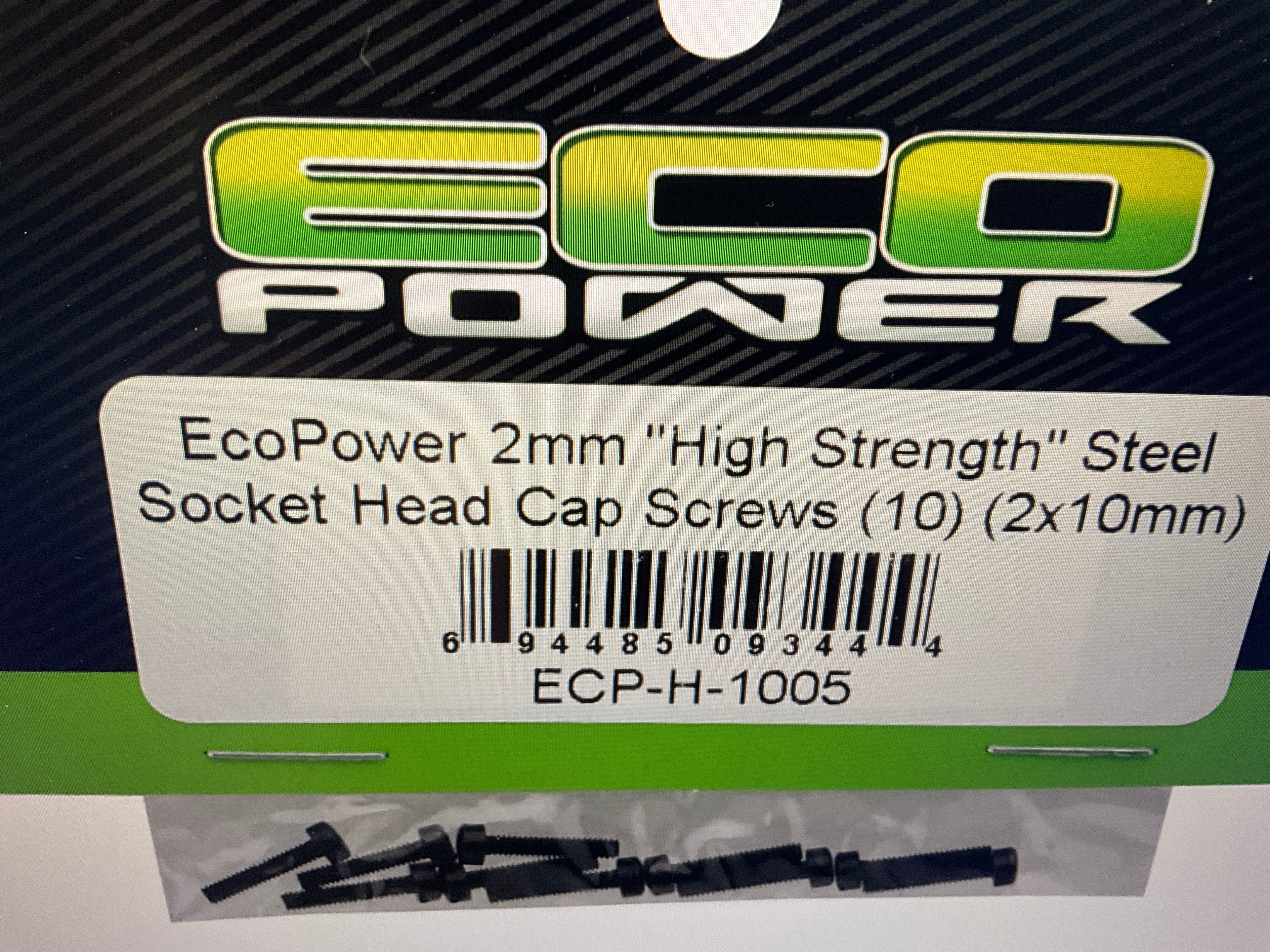 EcoPower 2mm "High Strength" Steel Socket Head Cap Screws (10) (2x10mm)