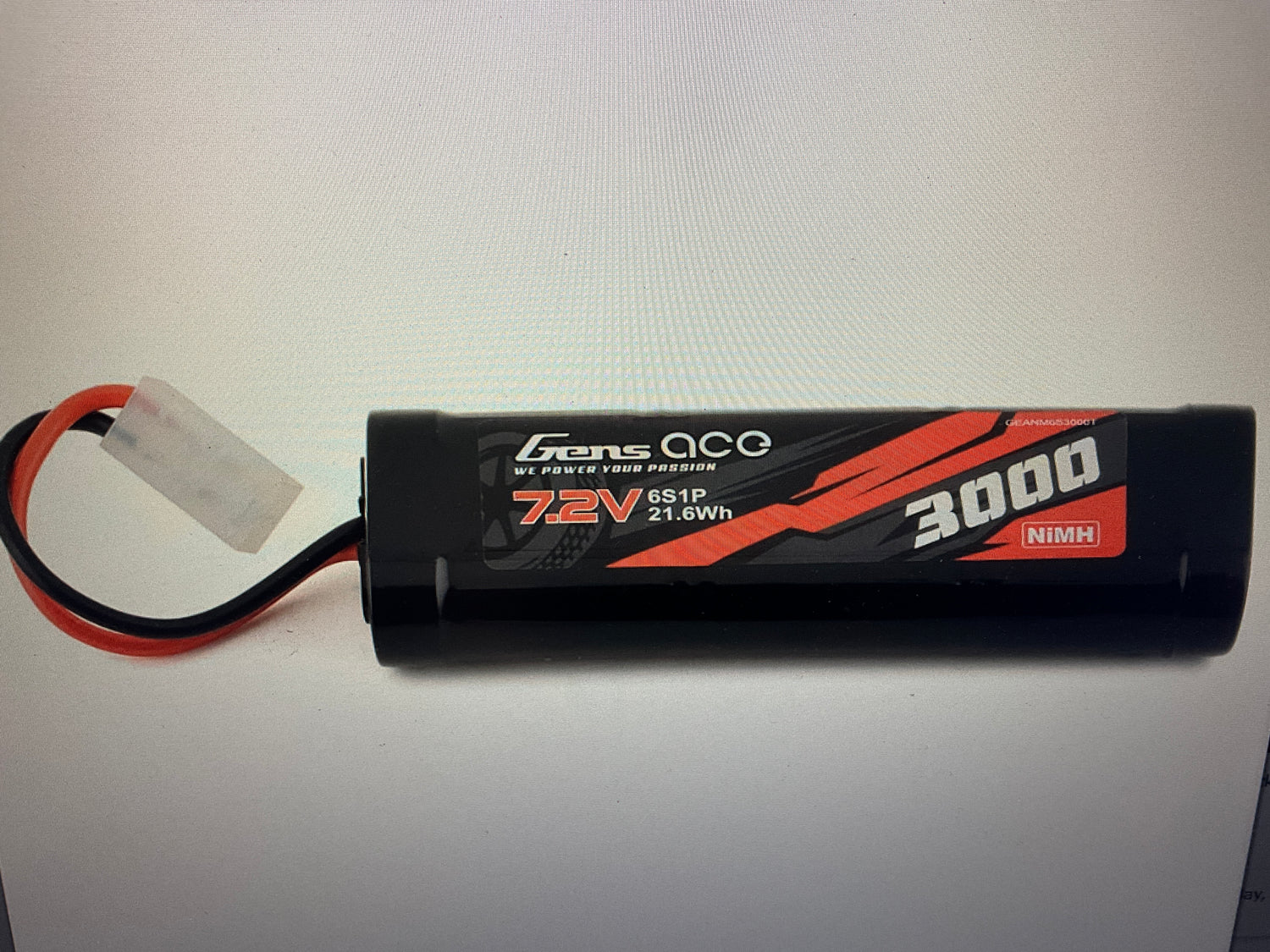 Gens Ace 6-Cell 7.2V NiMh Battery w/Tamiya Connector (3000mAh)