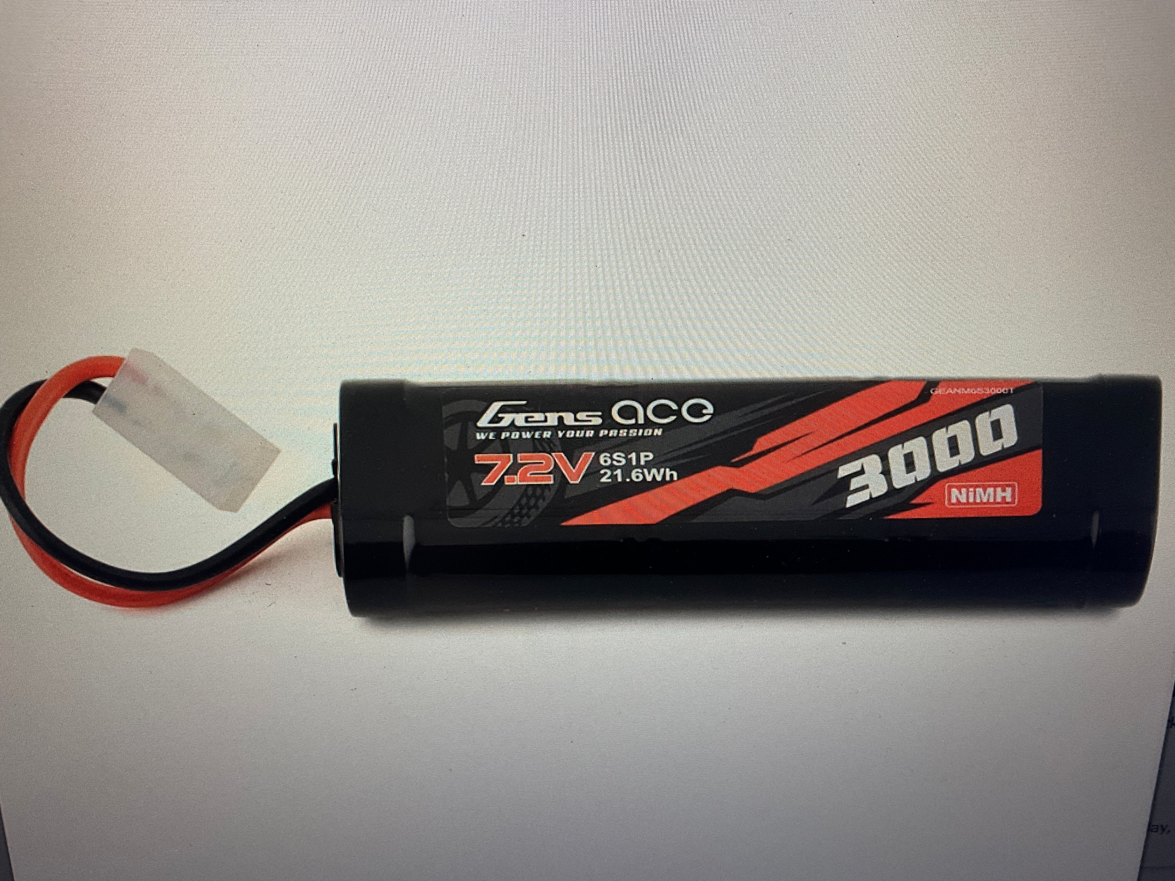 Gens Ace 6-Cell 7.2V NiMh Battery w/Tamiya Connector (3000mAh)