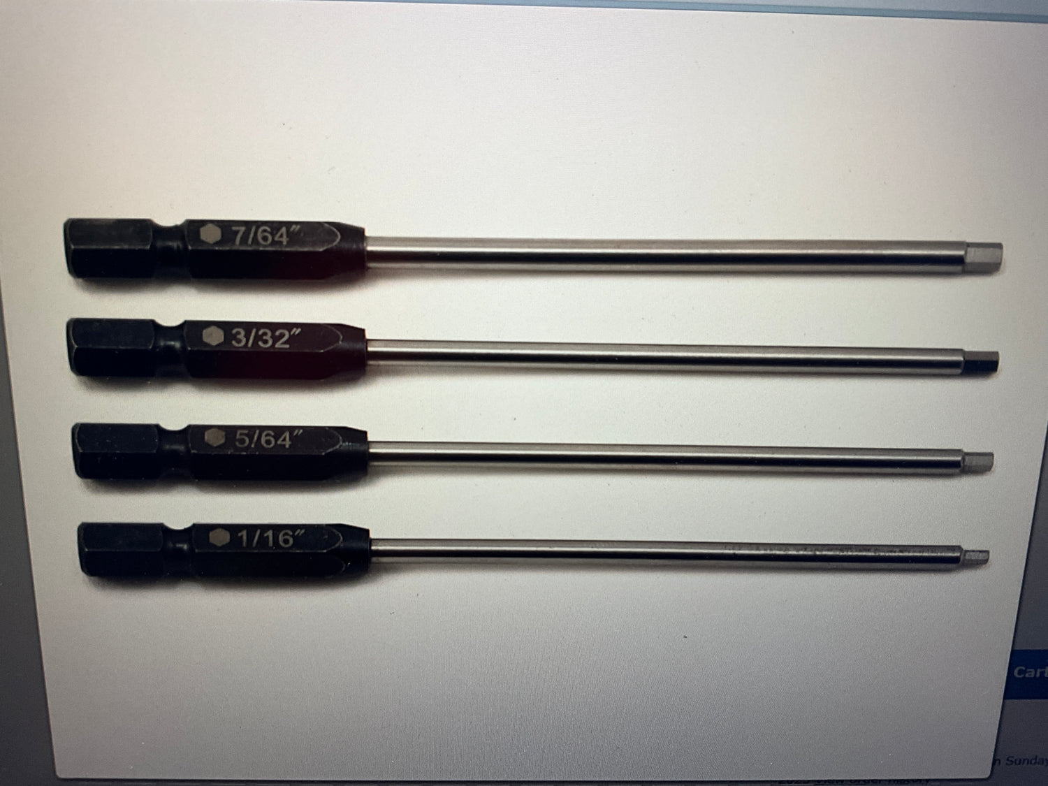 ProTek RC TruTorque Standard Power Tool Tip Set (4) (1/16&quot;, 5/64&quot;, 3/32&quot;, 7/64&quot;)