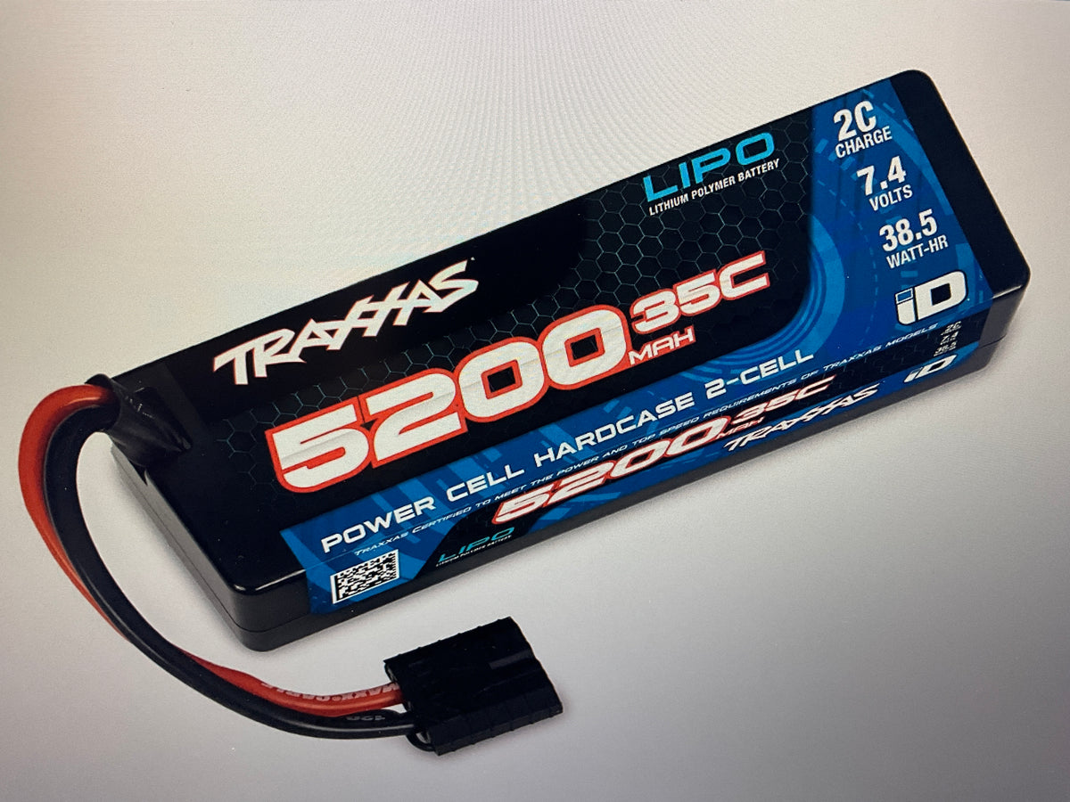 5200 mAh 7.4 Volt 2-Cell Hard Case LiPo Battery