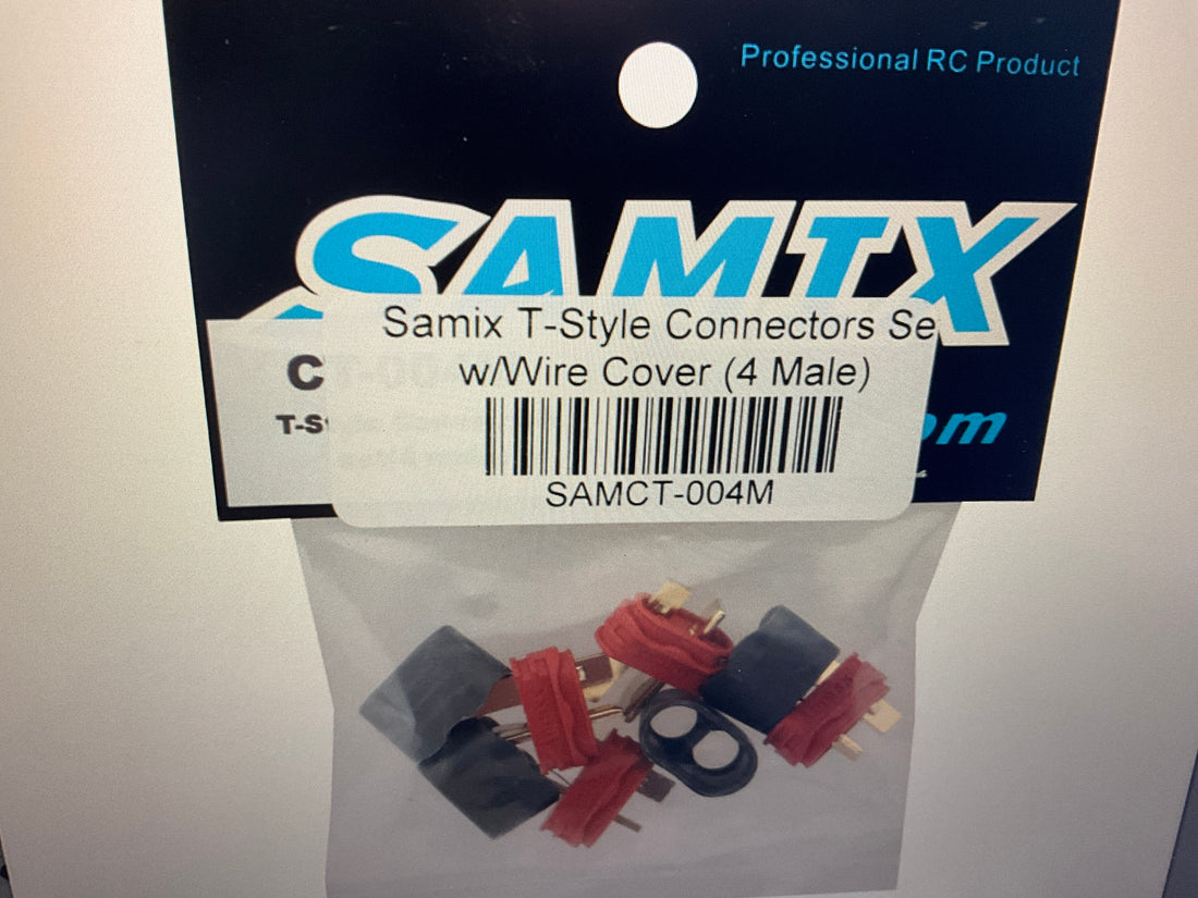 Samix T-Style Connectors Set w/Wire Cover (4 Male)
