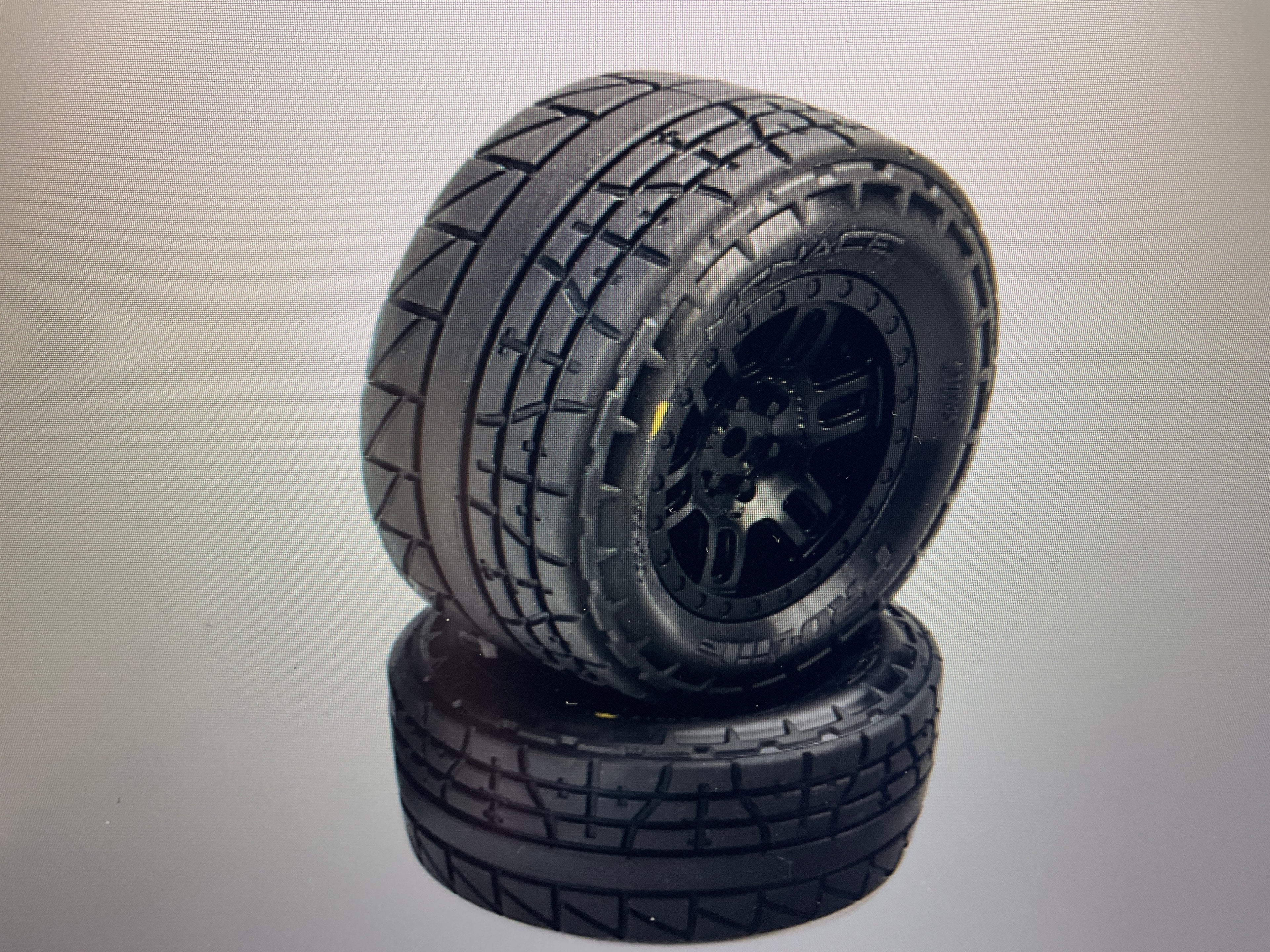 PROLINE Menace Front/Rear Street Tires Mounted 12mm Black Split Six (2): ARRMA MINI KRATON