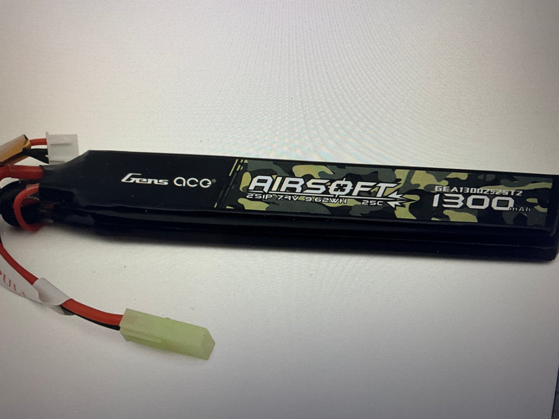 Gens Ace 2S 25C Airsoft Butterfly LiPo Battery (7.4V/1300mAh) w/Tamiya Connector