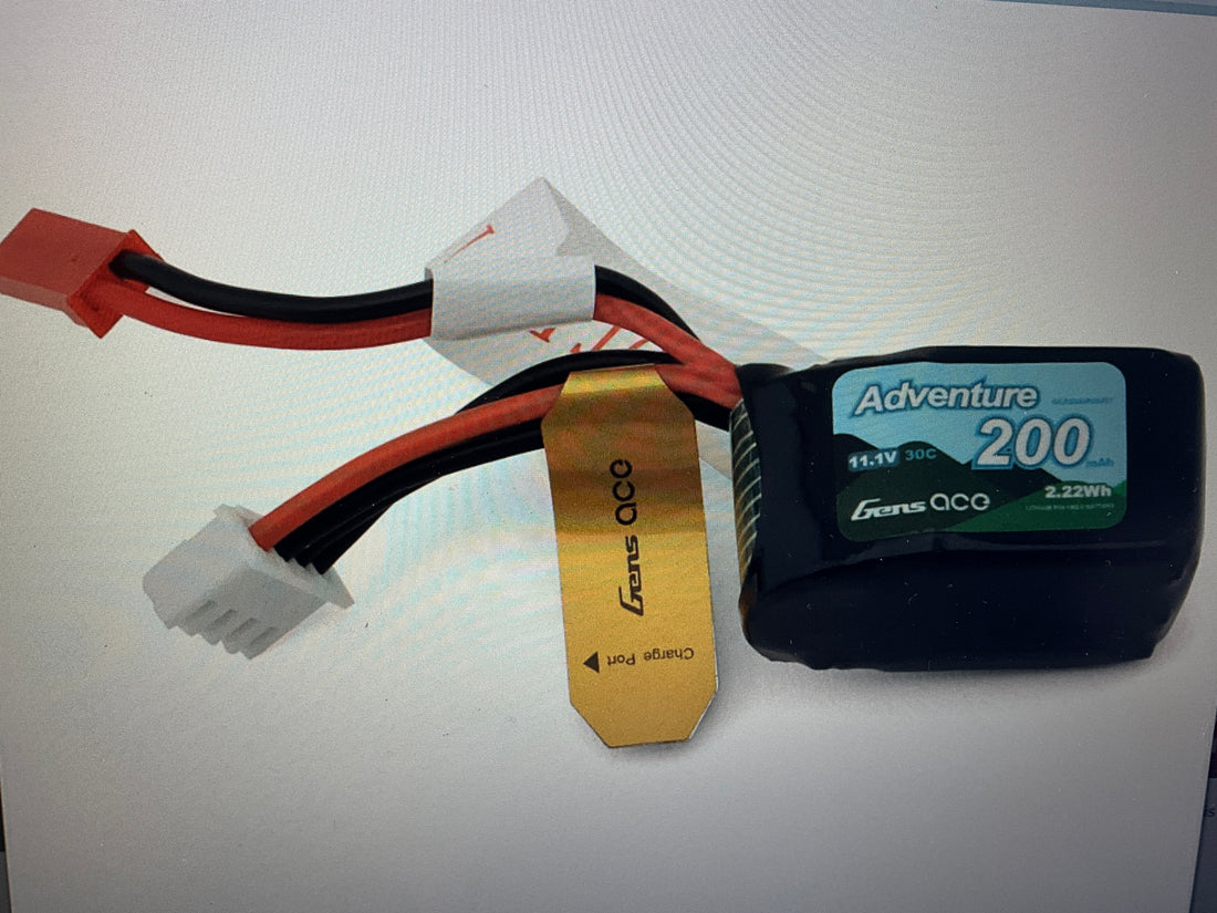 Gens Ace 3S 30C Adventure LiPo Battery Pack (11.1V/200mAh) w/JST Connector