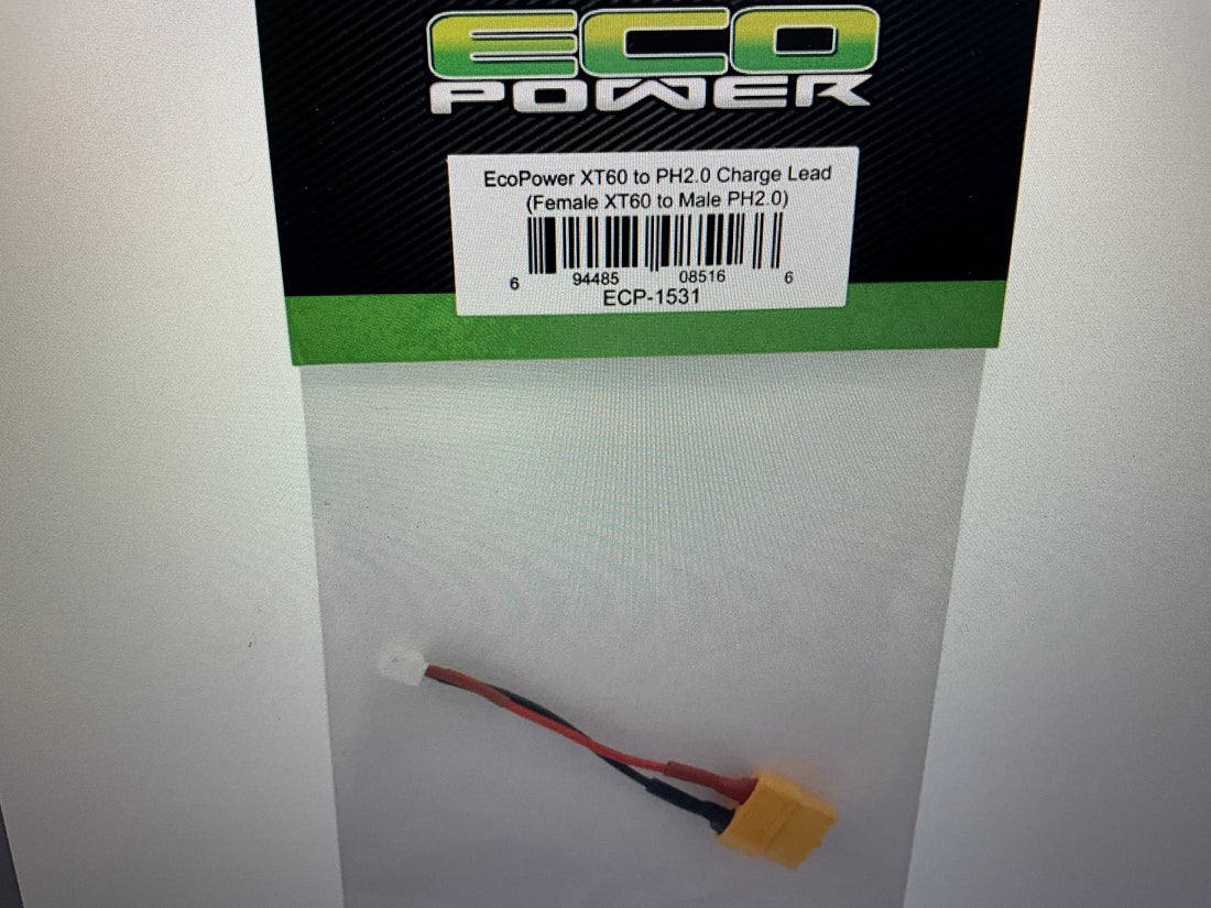 EcoPower XT60 to PH2.0 Charge Lead (Female XT60 to Male PH2.0)