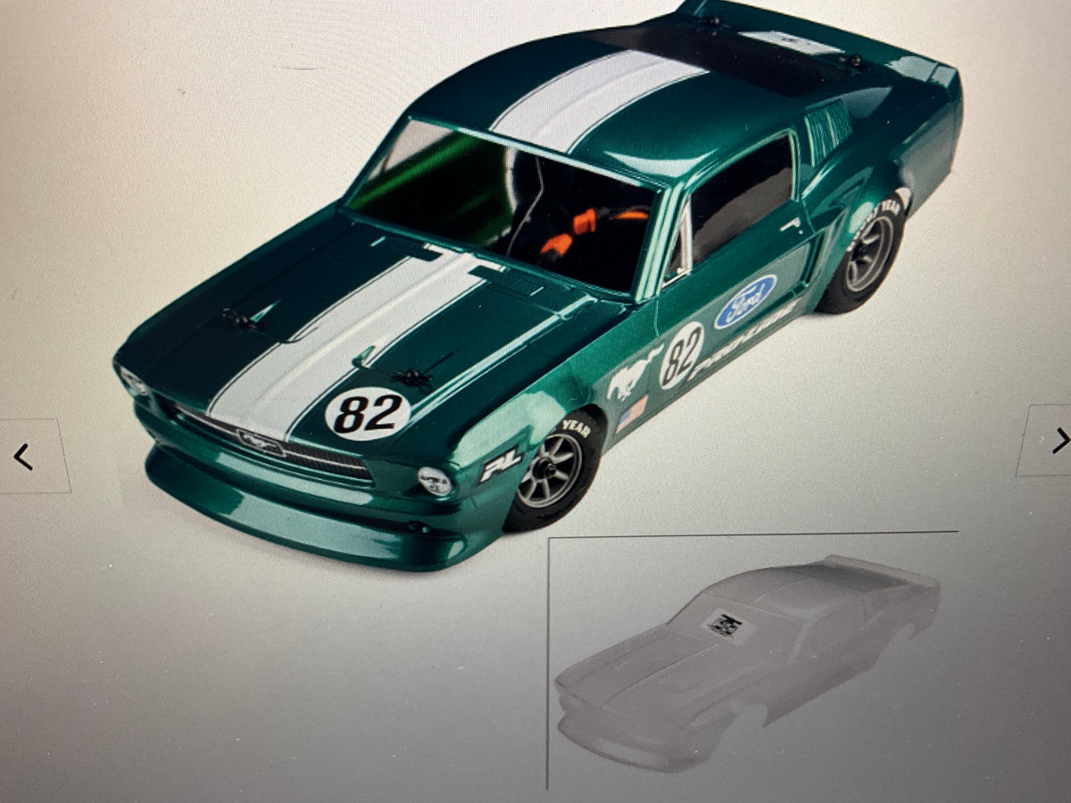 Pro-Line Racing 1/12 Pre-Cut 1968 Ford Mustang Clear VTA Body: Losi NASCAR® Race Car