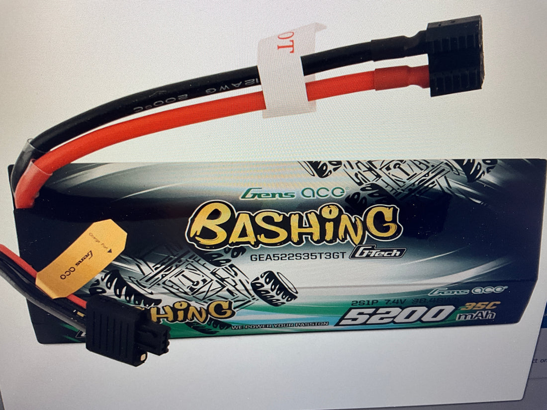 Gens Ace 2S G-Tech Smart &quot;Bashing&quot; LiPo Battery 35C (7.4V/5200mAh) w/Universal Connector