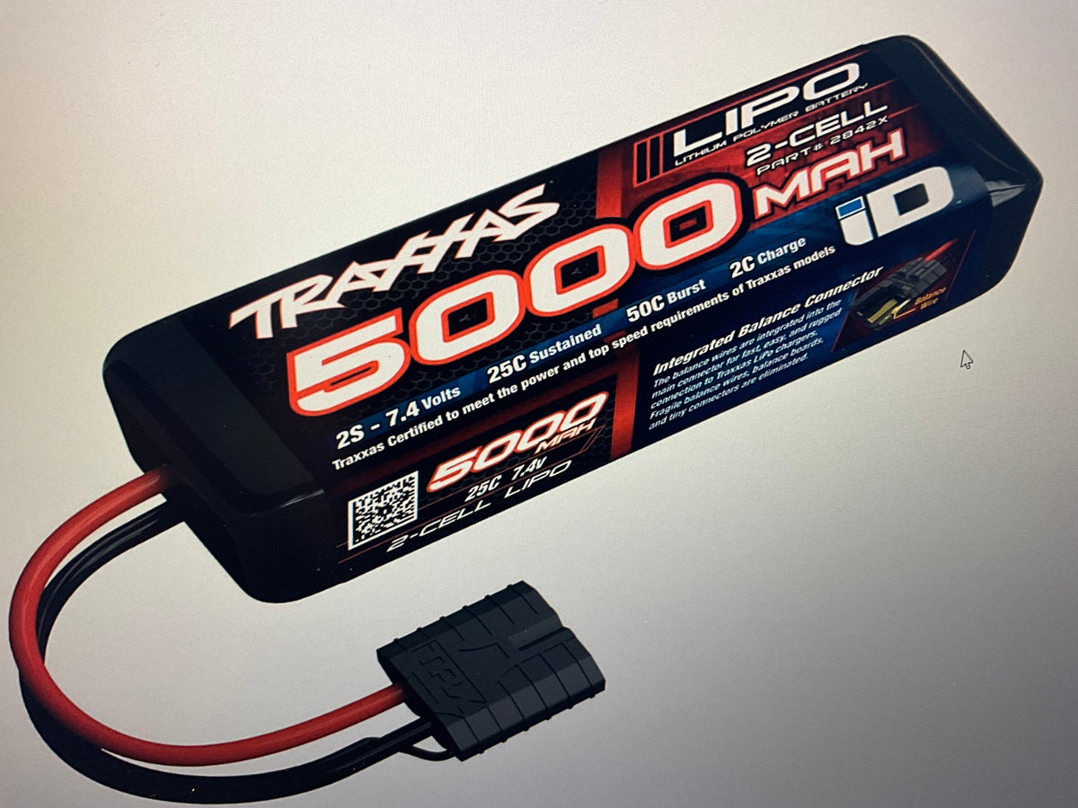 5000 mAh 7.4 Volt 2-Cell LiPo Battery