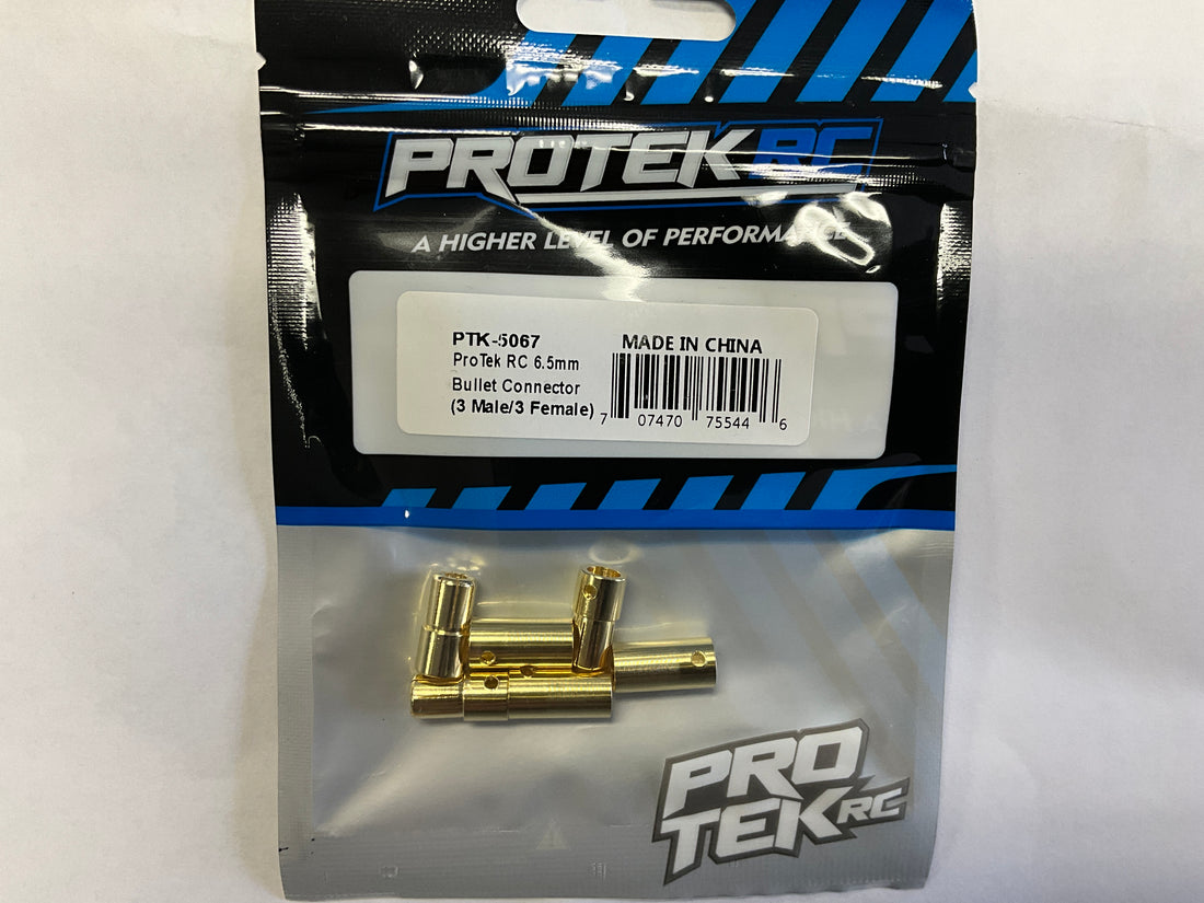 ProTek RC 6.5mm Bullet Connector (3 Male/3 Female)