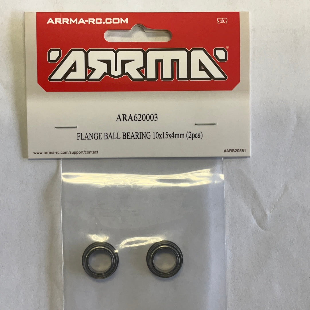 ARRMA Flange Ball Bearing, 10x15x4mm (2)