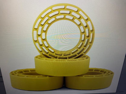 Injora 1.3" Swamp Claw M/T Micro Rock Crawler Tires Combo (4) (70mm OD) (S5) w/Super Soft Silicone Rubber Inserts