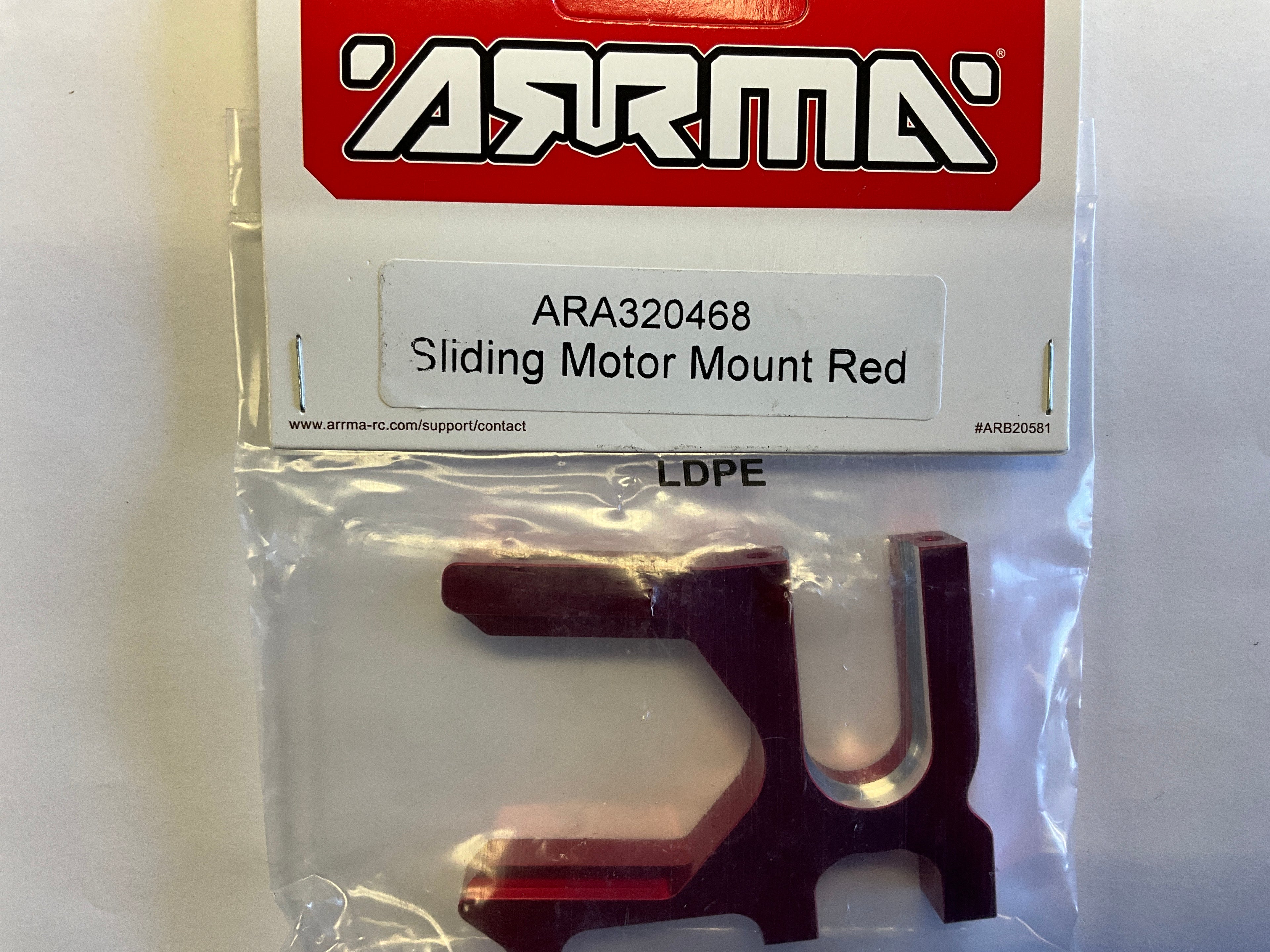 ARRMA Sliding Motor Mount, Red