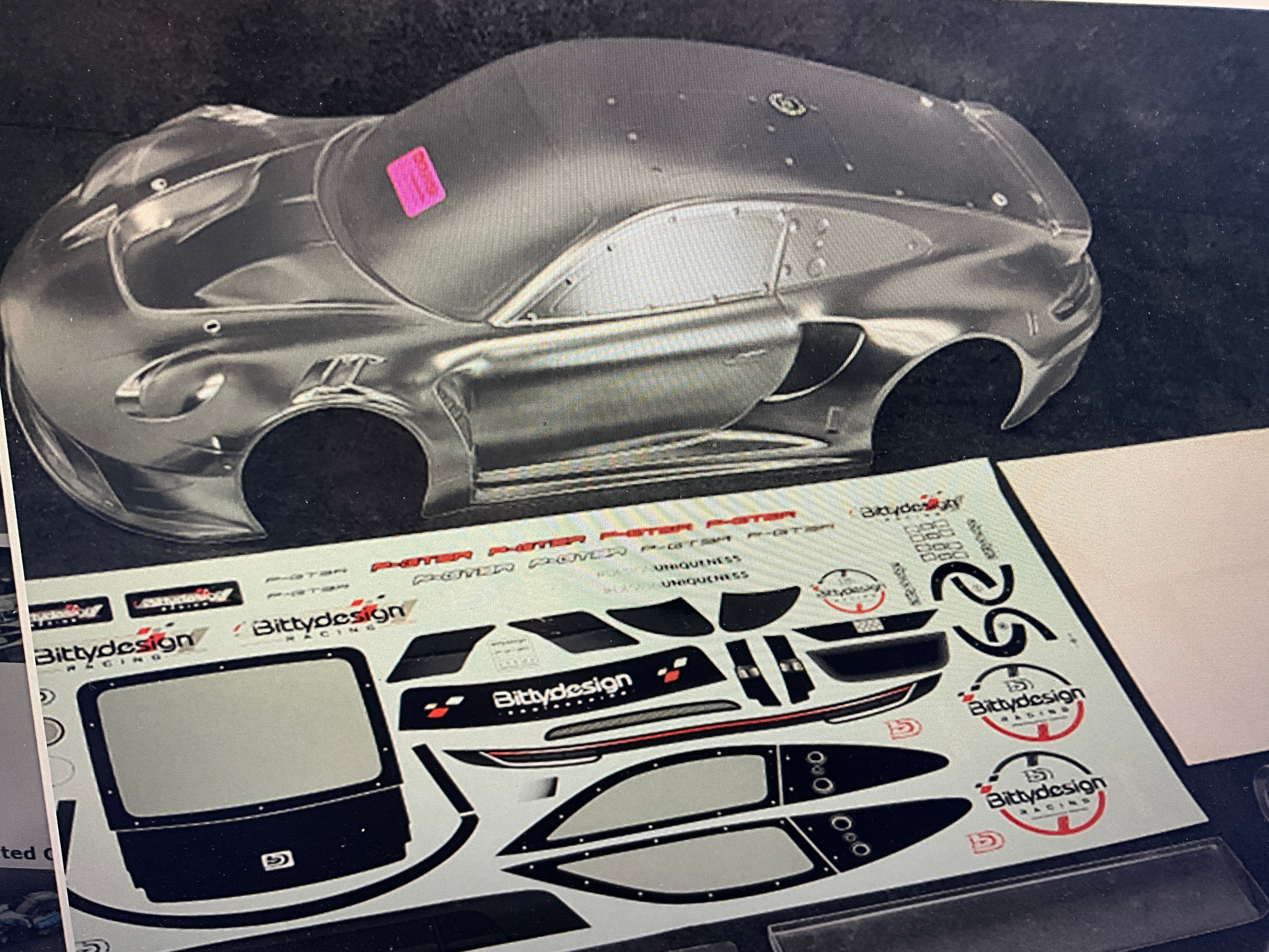 Bittydesign P-GT3R Pre-Cut 1/7 Supercar Body (CLEAR)