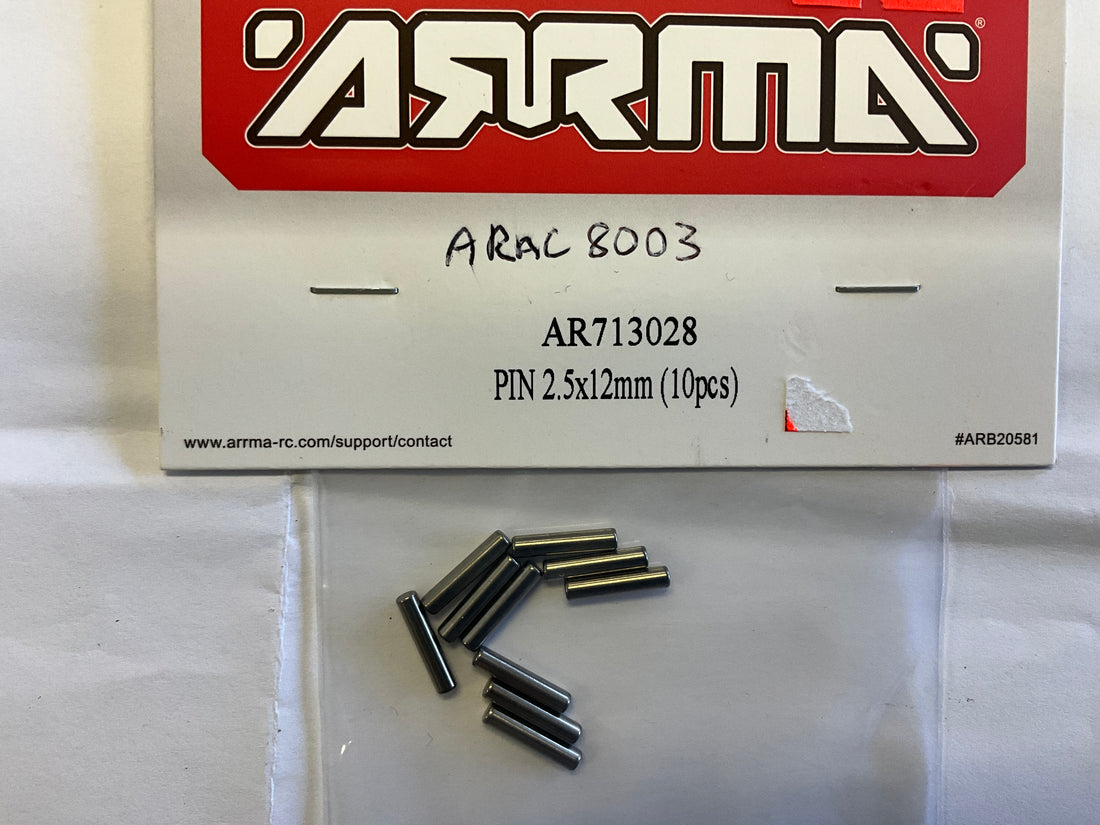 ARRMA Pin 2.5x12mm (10) AR713028