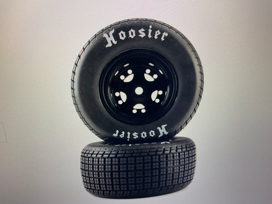 Losi Hoosier Tires, Soft, Mounted, Black, Left/Right (2): 22S DLM